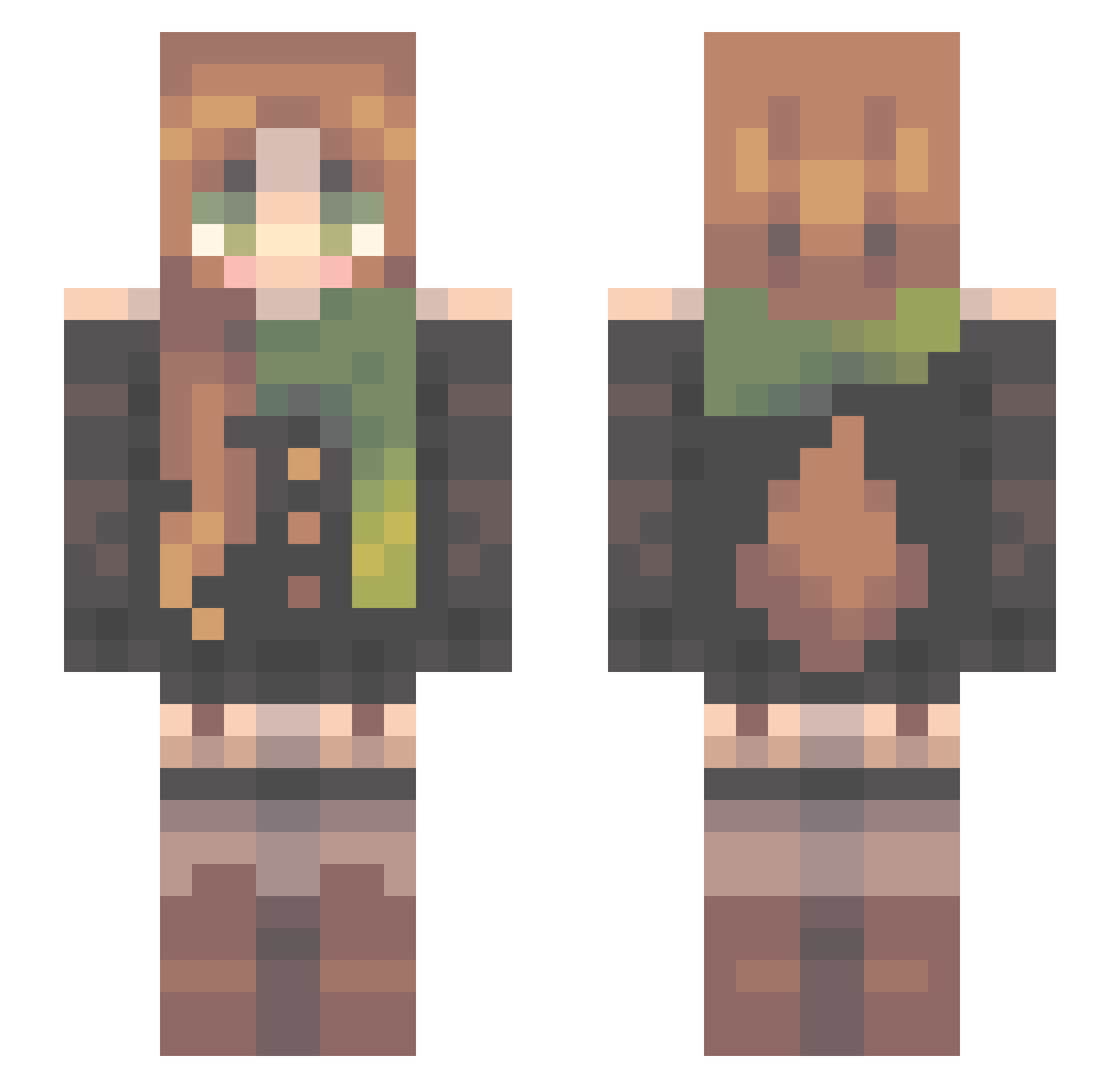 forestspirituwu Minecraft skin, front and back view