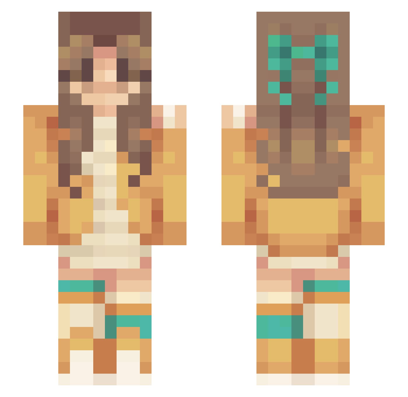 Minecraf_123 Minecraft skin, front and back view