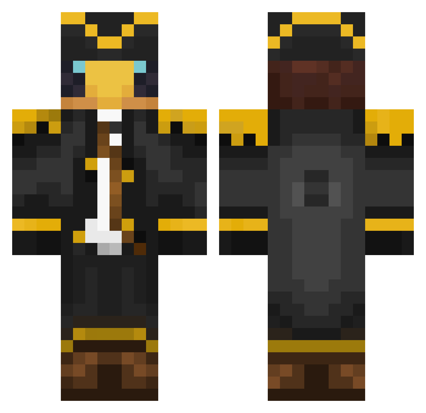 Menestra__ Minecraft skin, front and back view