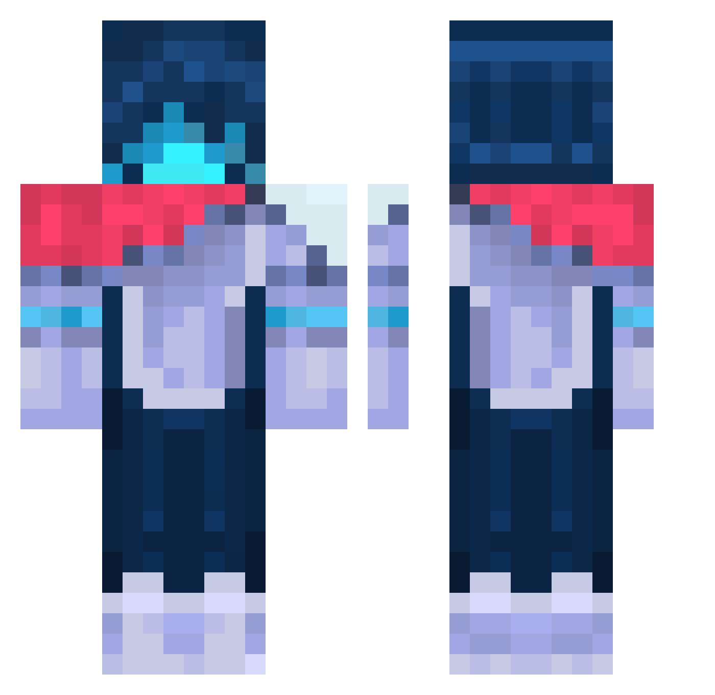 Nay6_ Minecraft skin, front and back view