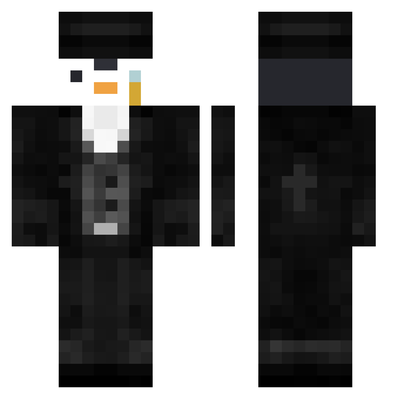 Celado Minecraft skin, front and back view