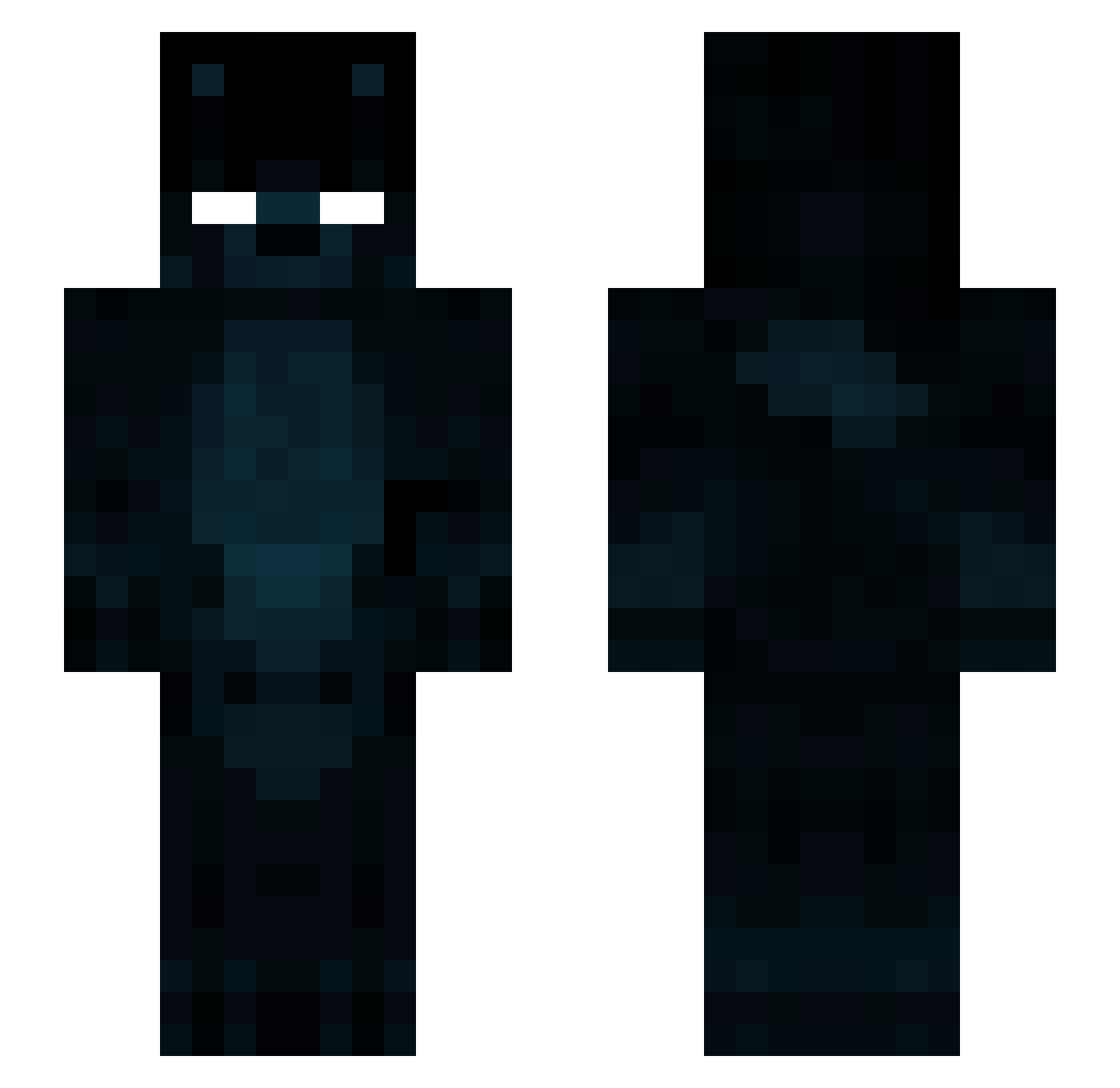 Shambaz Minecraft skin, front and back view