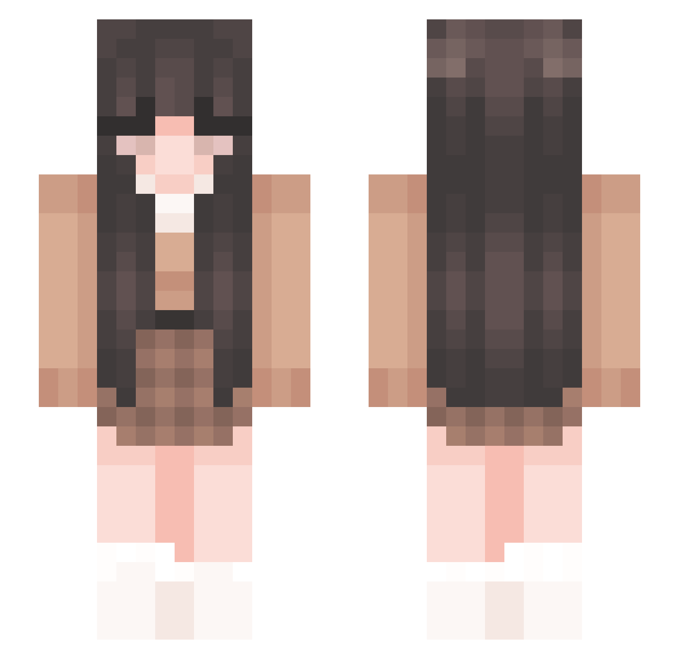 kbtags Minecraft skin, front and back view