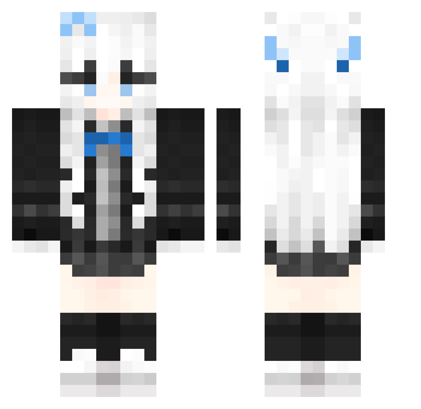 taknbi Minecraft skin, front and back view