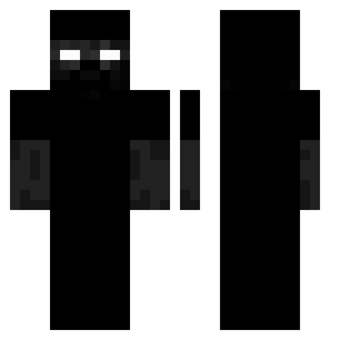 4D30 Minecraft skin, front and back view