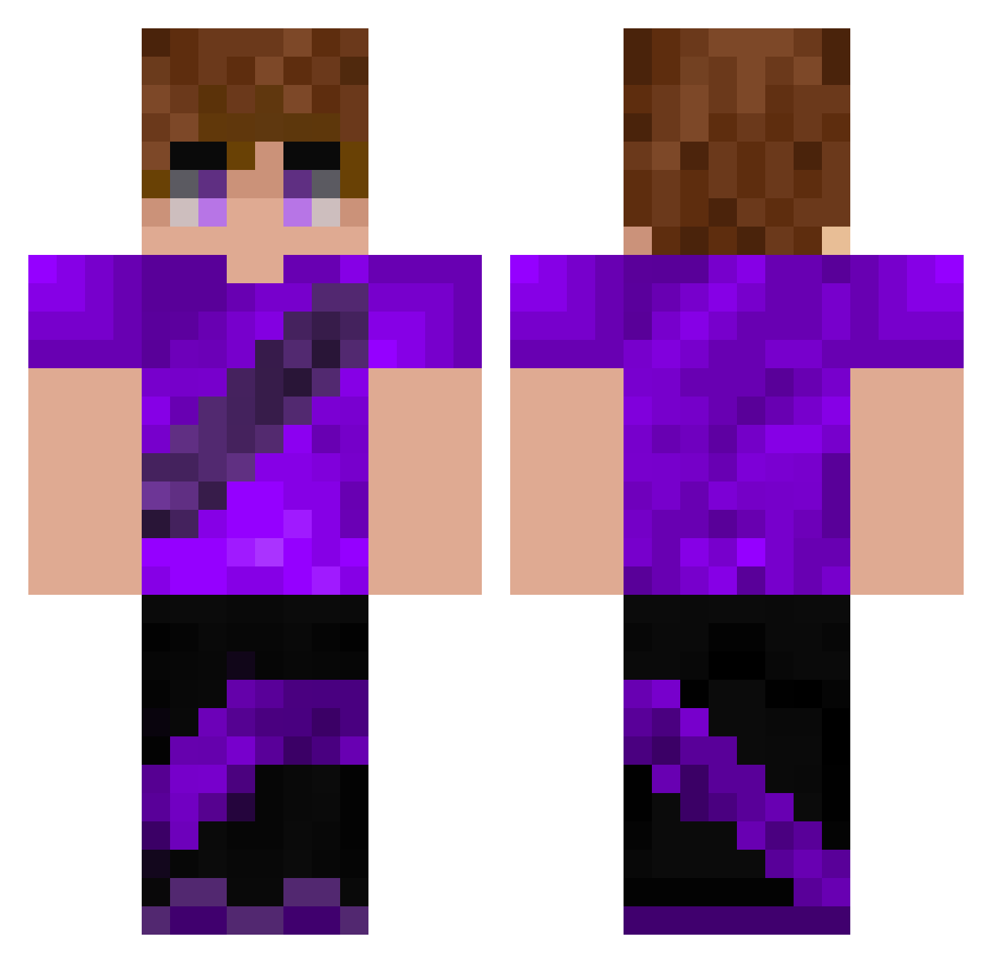 ttZergontt Minecraft skin, front and back view