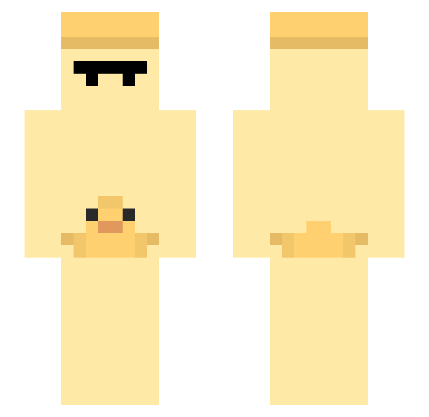 Yassine_ Minecraft skin, front and back view