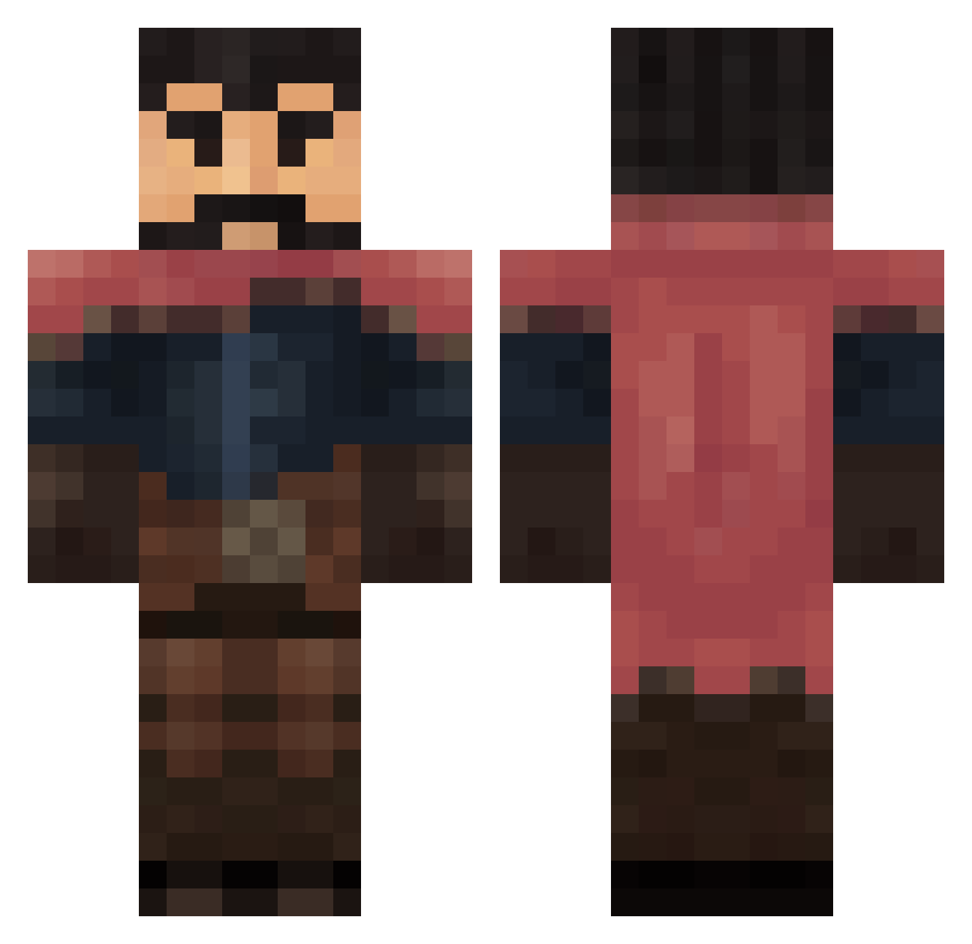 q3billy123456 Minecraft skin, front and back view