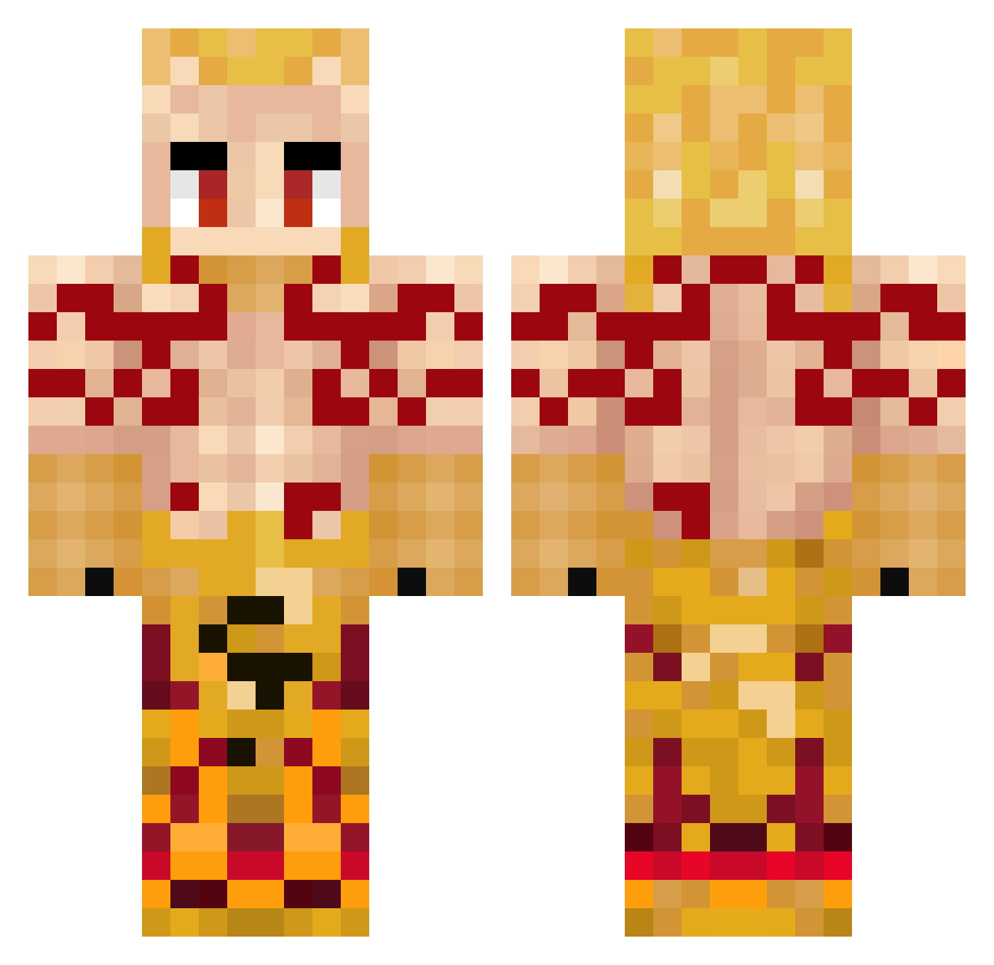 superkai199 Minecraft skin, front and back view