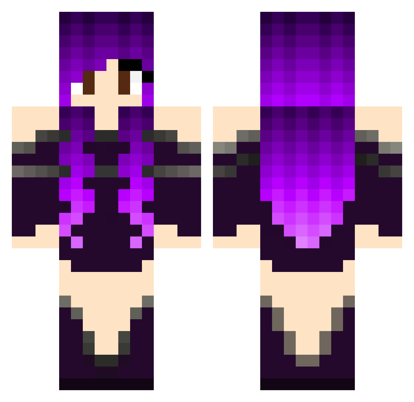 TsukikoRose Minecraft skin, front and back view