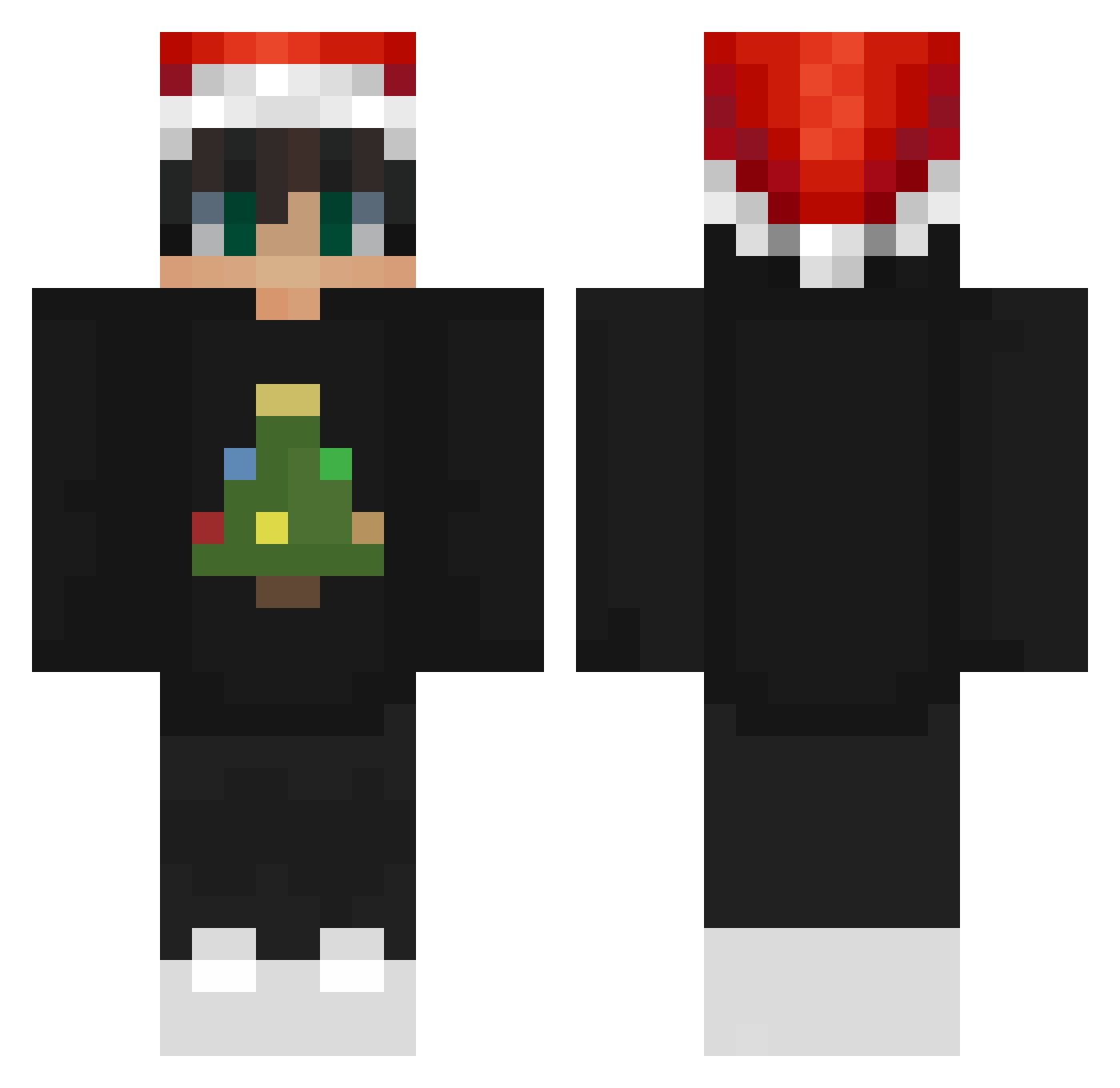 Zagygh Minecraft skin, front and back view