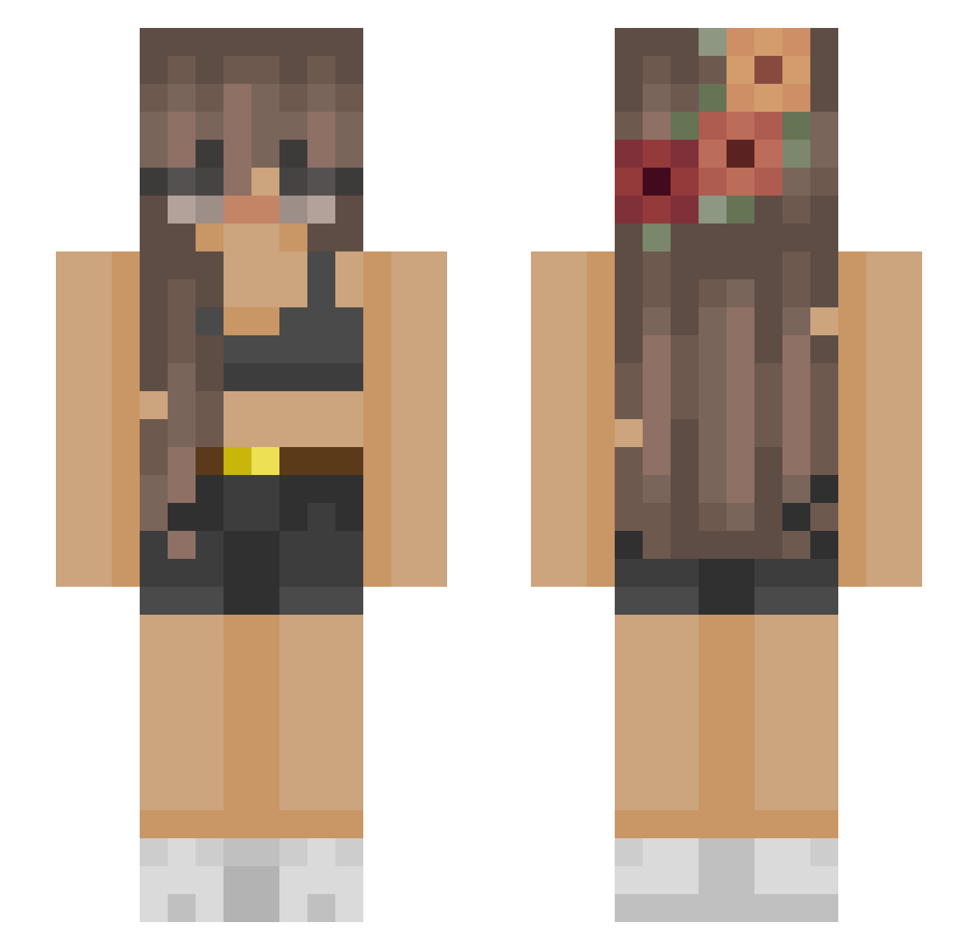 zeusgodz2 Minecraft skin, front and back view