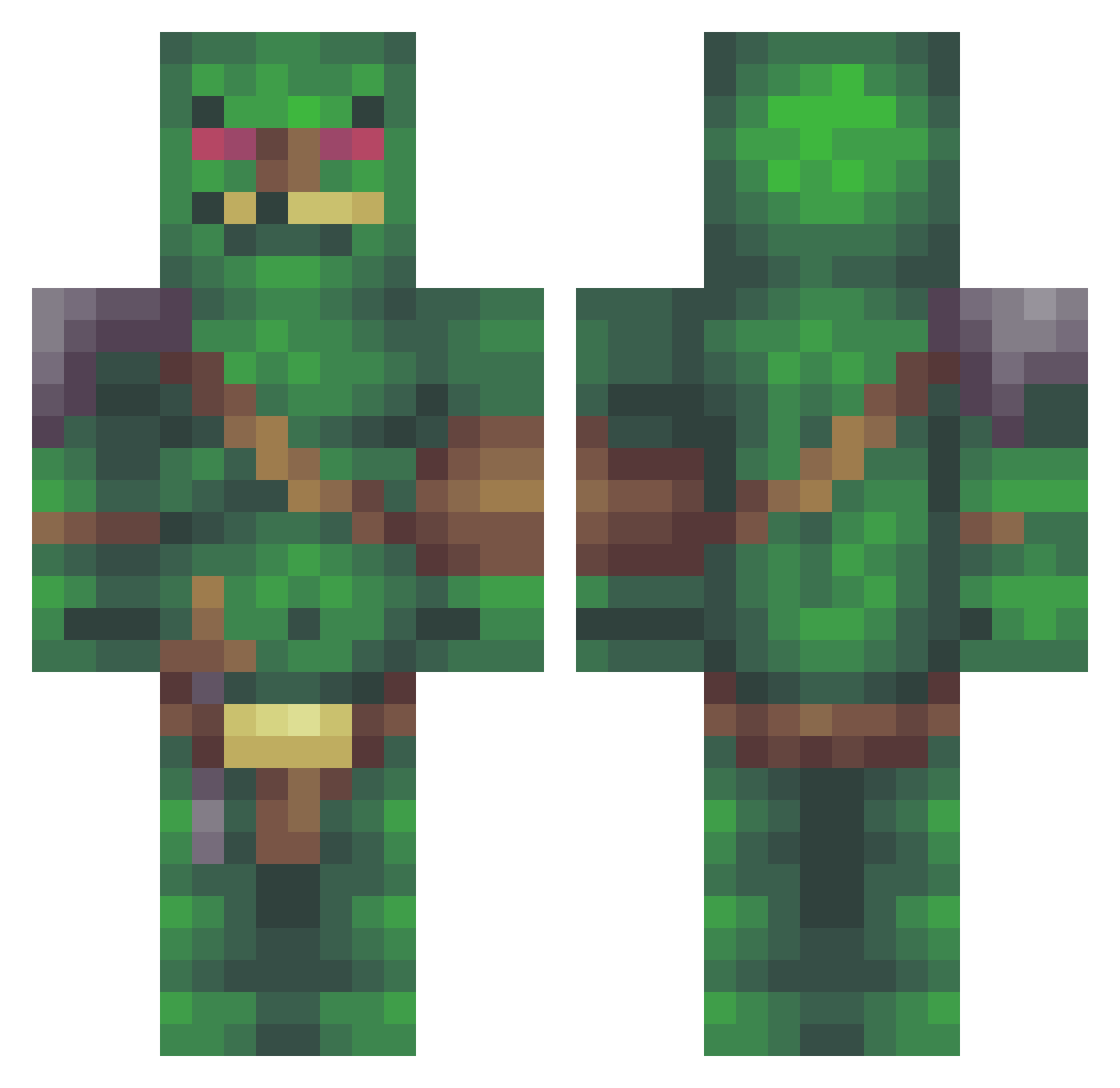 SerFan122 Minecraft skin, front and back view