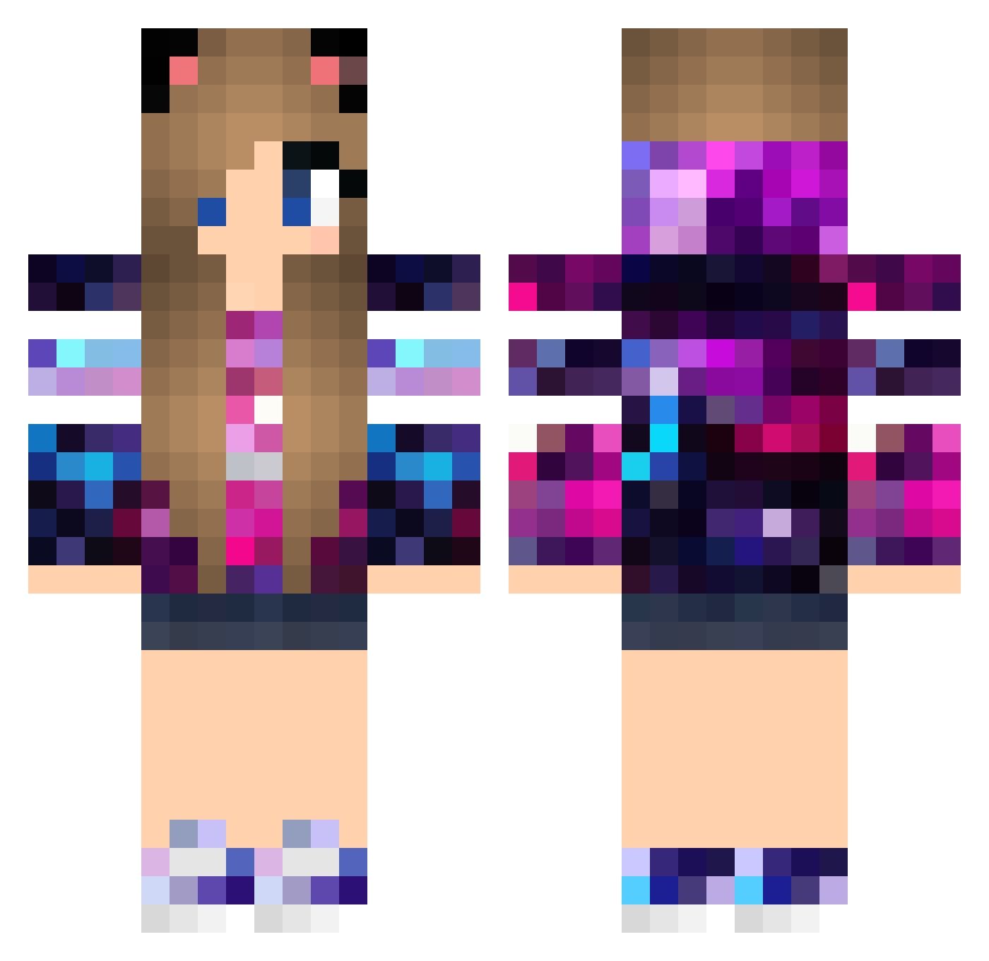 Taticraft Minecraft skin, front and back view