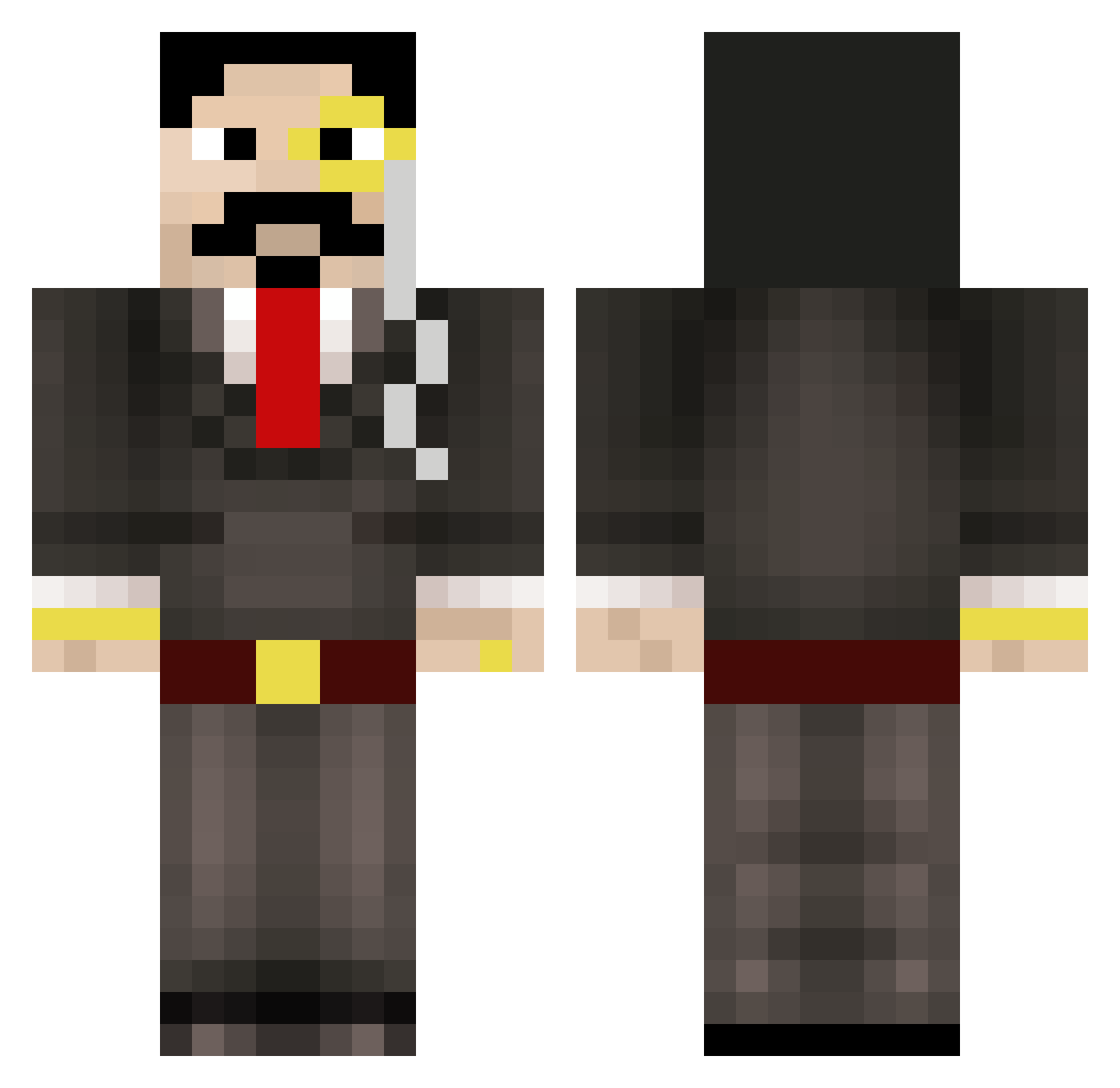 HristPuduLol Minecraft skin, front and back view