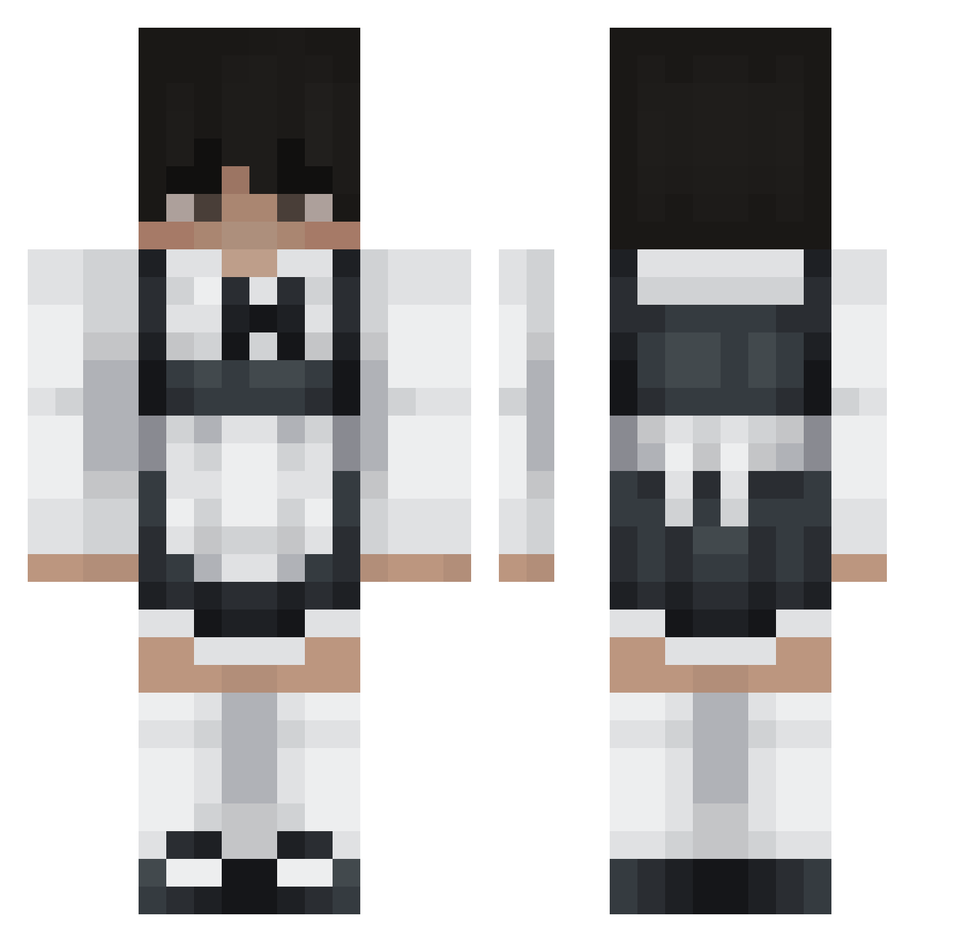 KittenAndrew Minecraft skin, front and back view