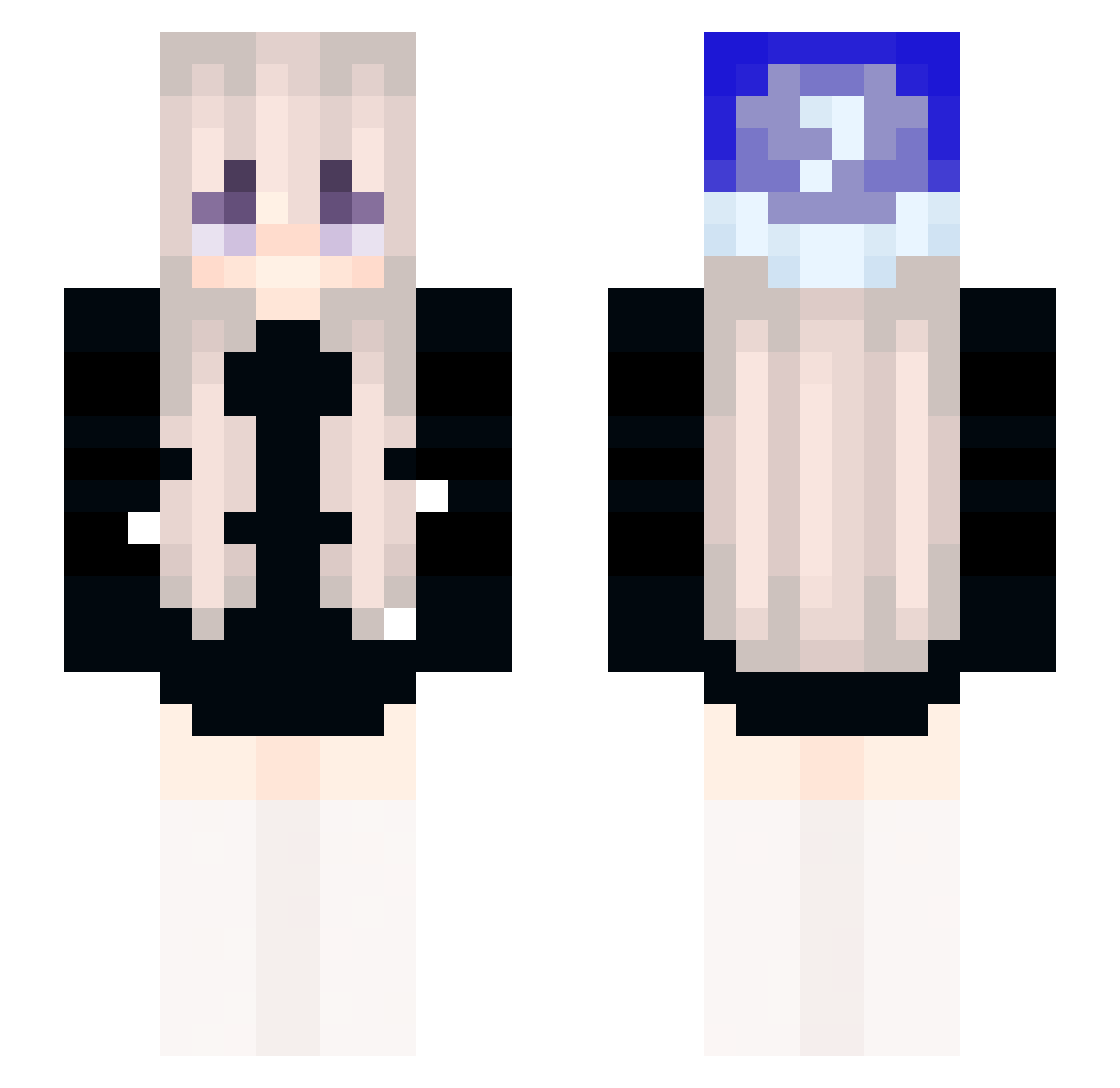 xabxabs Minecraft skin, front and back view