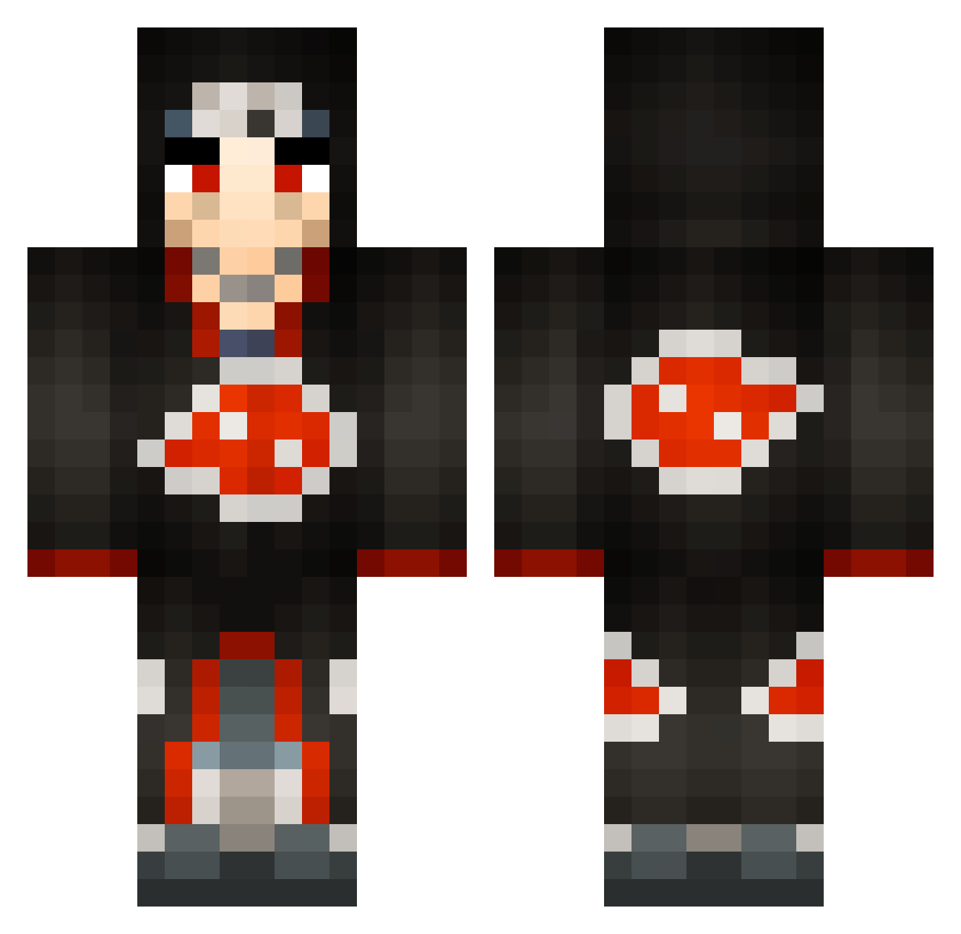 f00fita Minecraft skin, front and back view