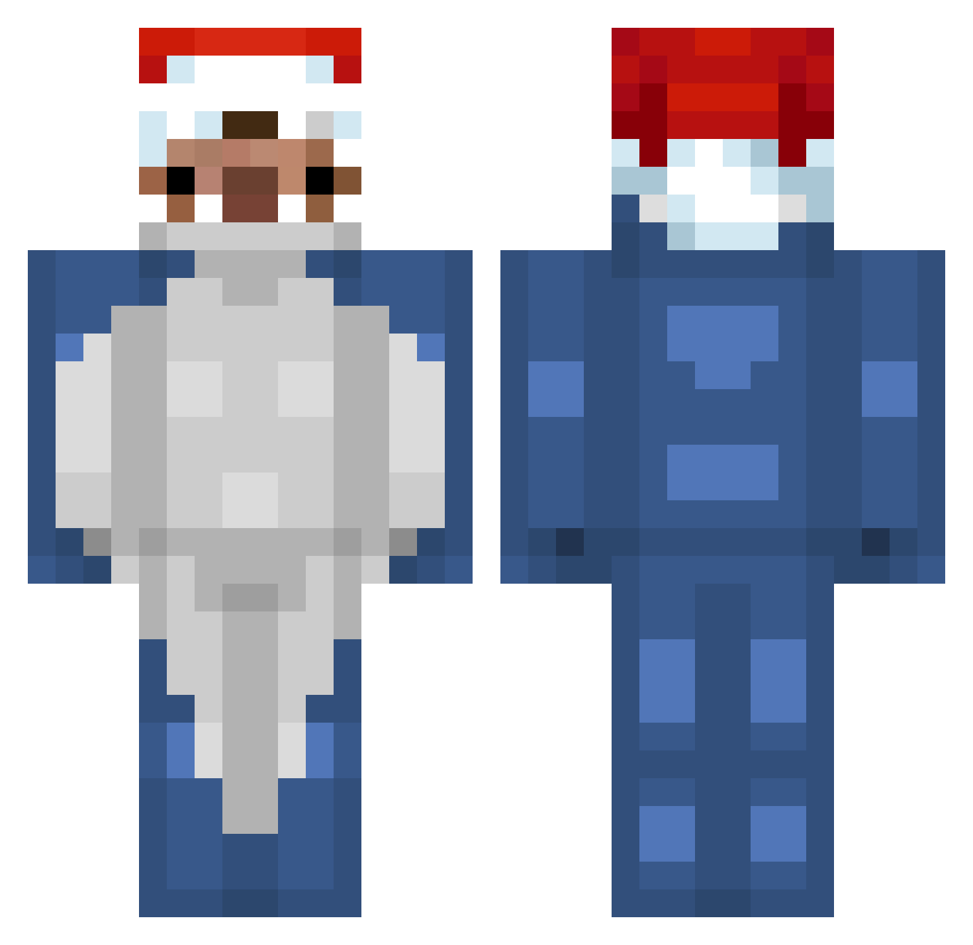 Martieeee Minecraft skin, front and back view