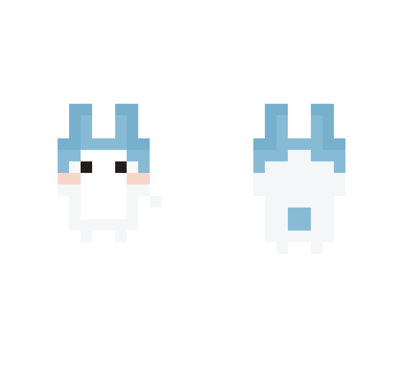 Jiruou Minecraft skin, front and back view