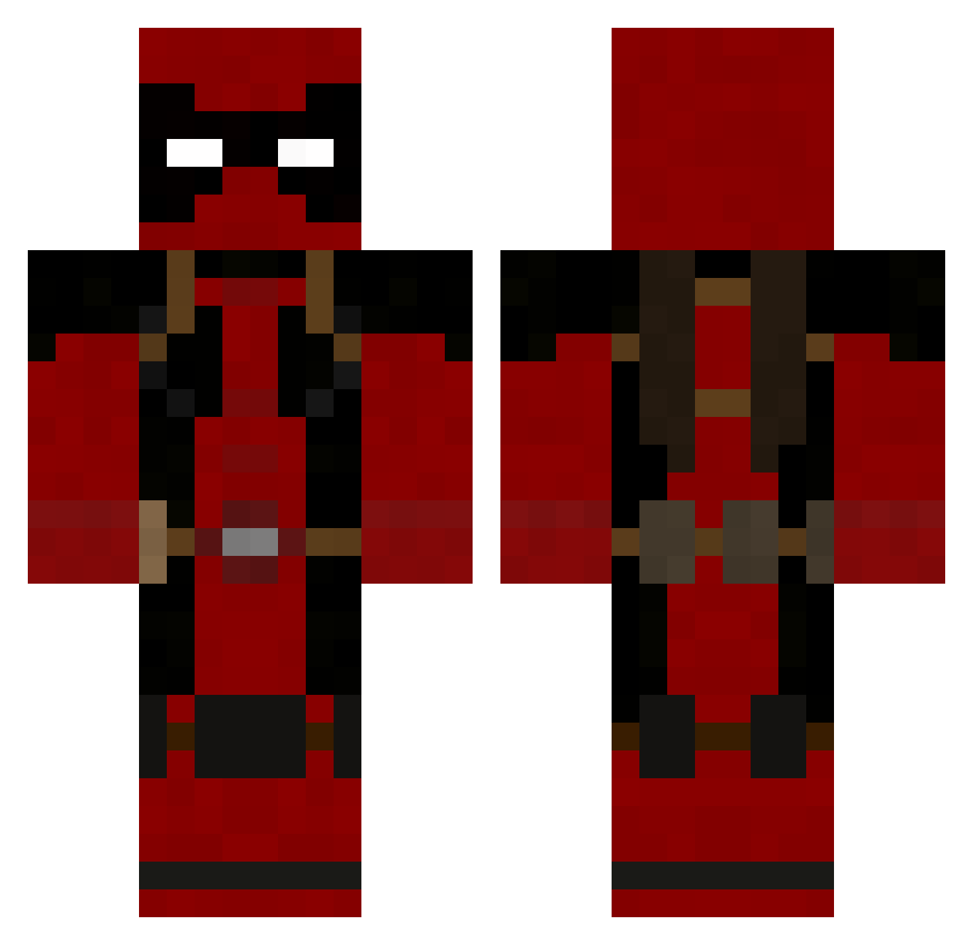 deadpool0502 Minecraft skin, front and back view