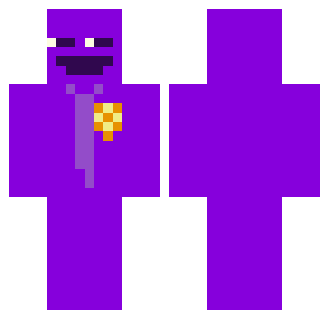 Soohuyn Minecraft skin, front and back view