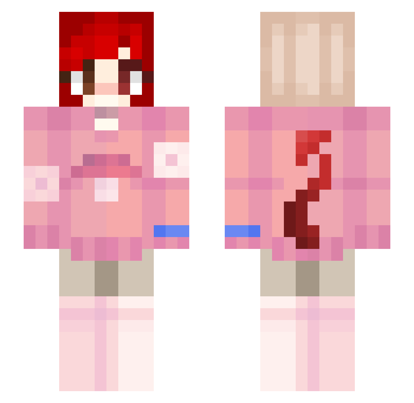 Super_AnneLouise Minecraft skin, front and back view