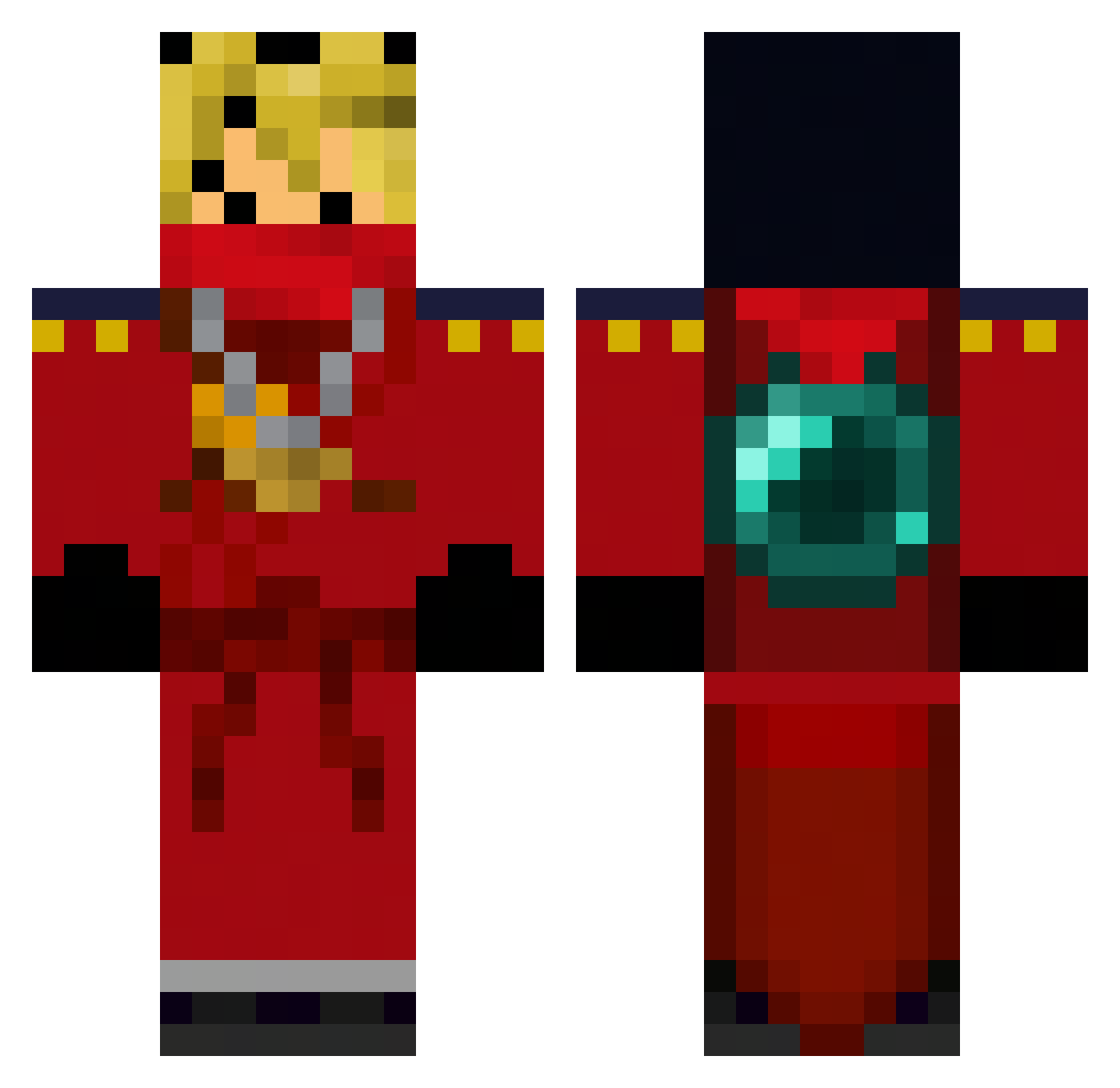 DonComedia888 Minecraft skin, front and back view