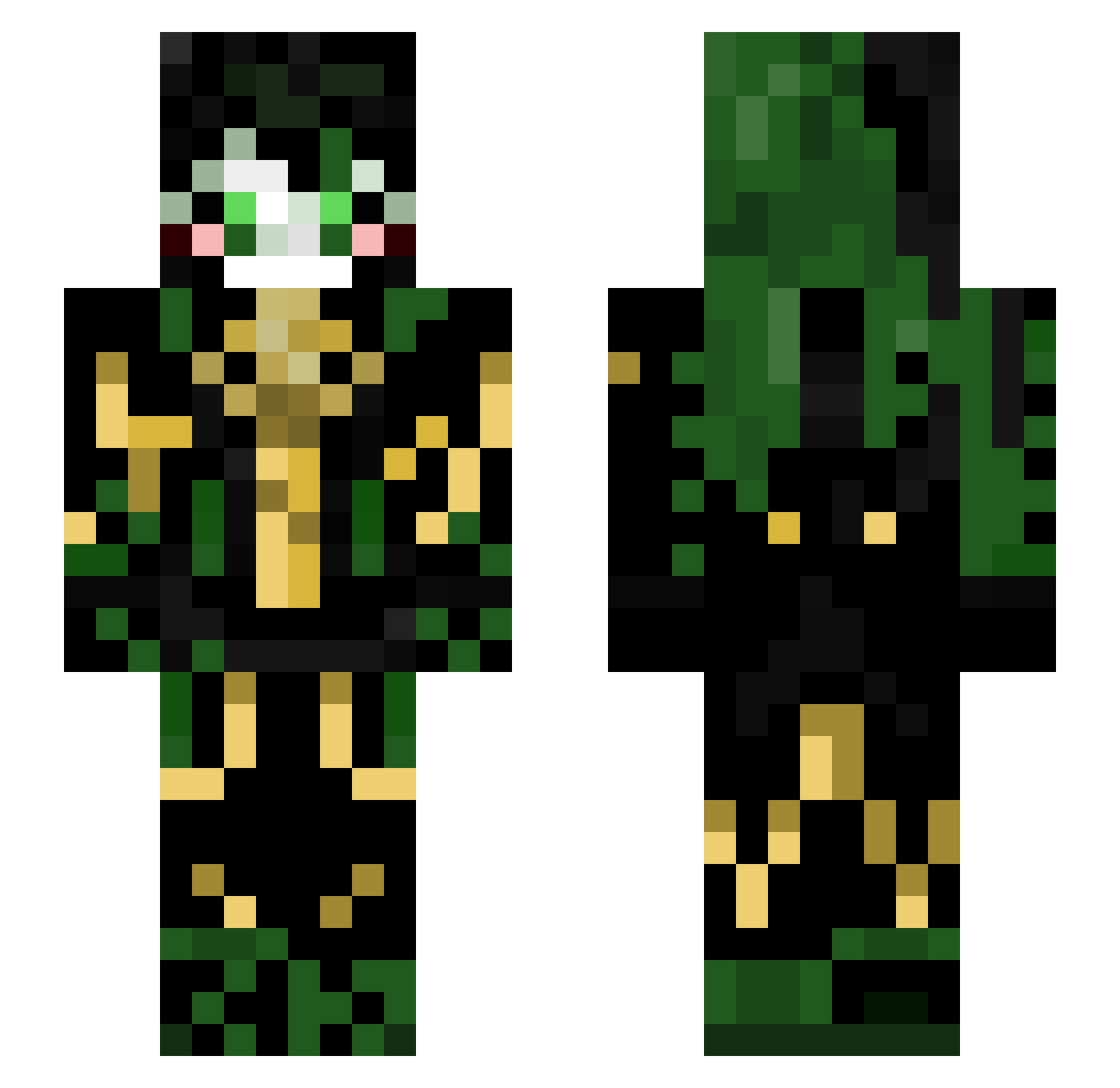 Bee_Puff Minecraft skin, front and back view