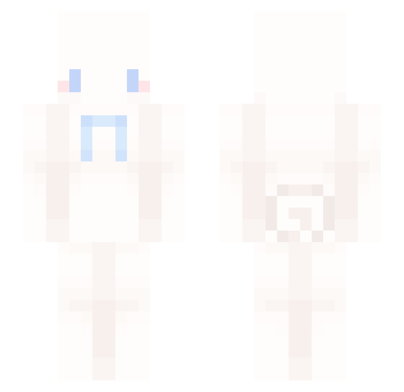 xohlia Minecraft skin, front and back view