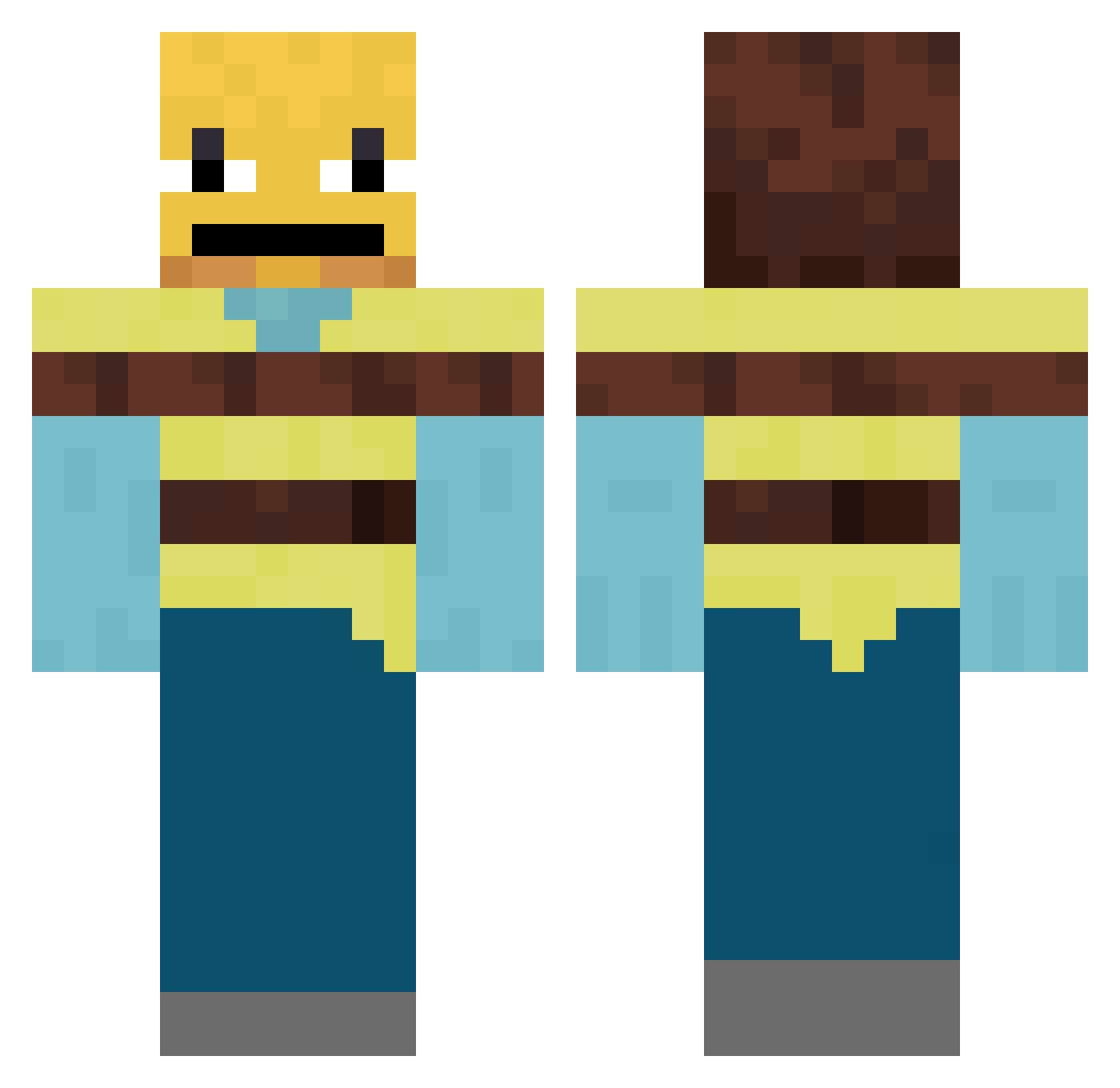 _dalikay Minecraft skin, front and back view