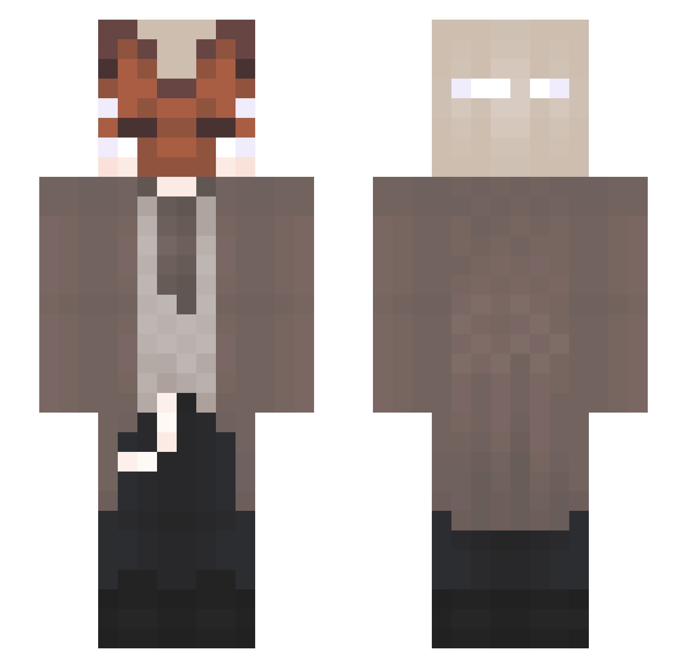 mothacabra Minecraft skin, front and back view