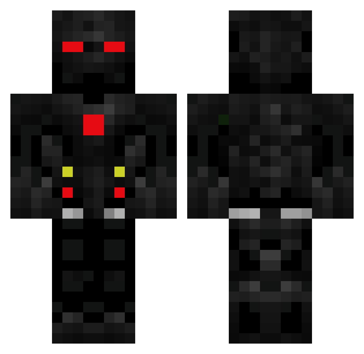 R_O_B162 Minecraft skin, front and back view