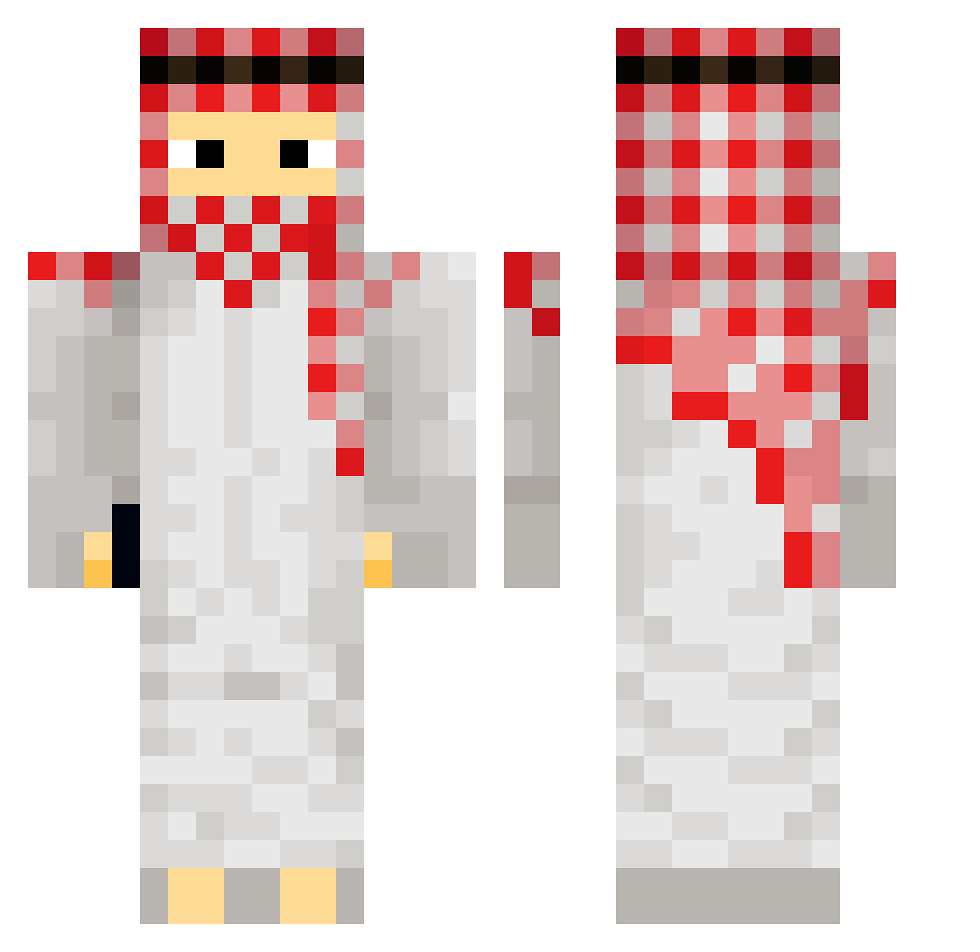 Shepard1YYY Minecraft skin, front and back view