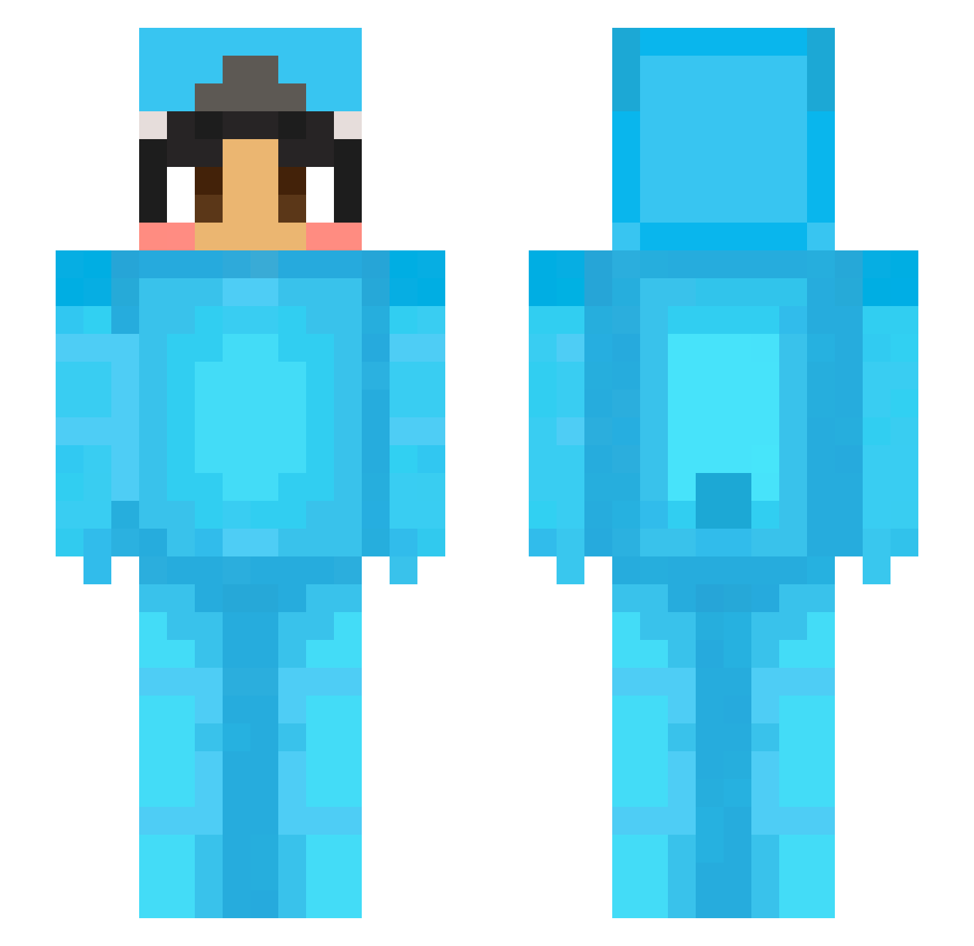 zapxl08 Minecraft skin, front and back view