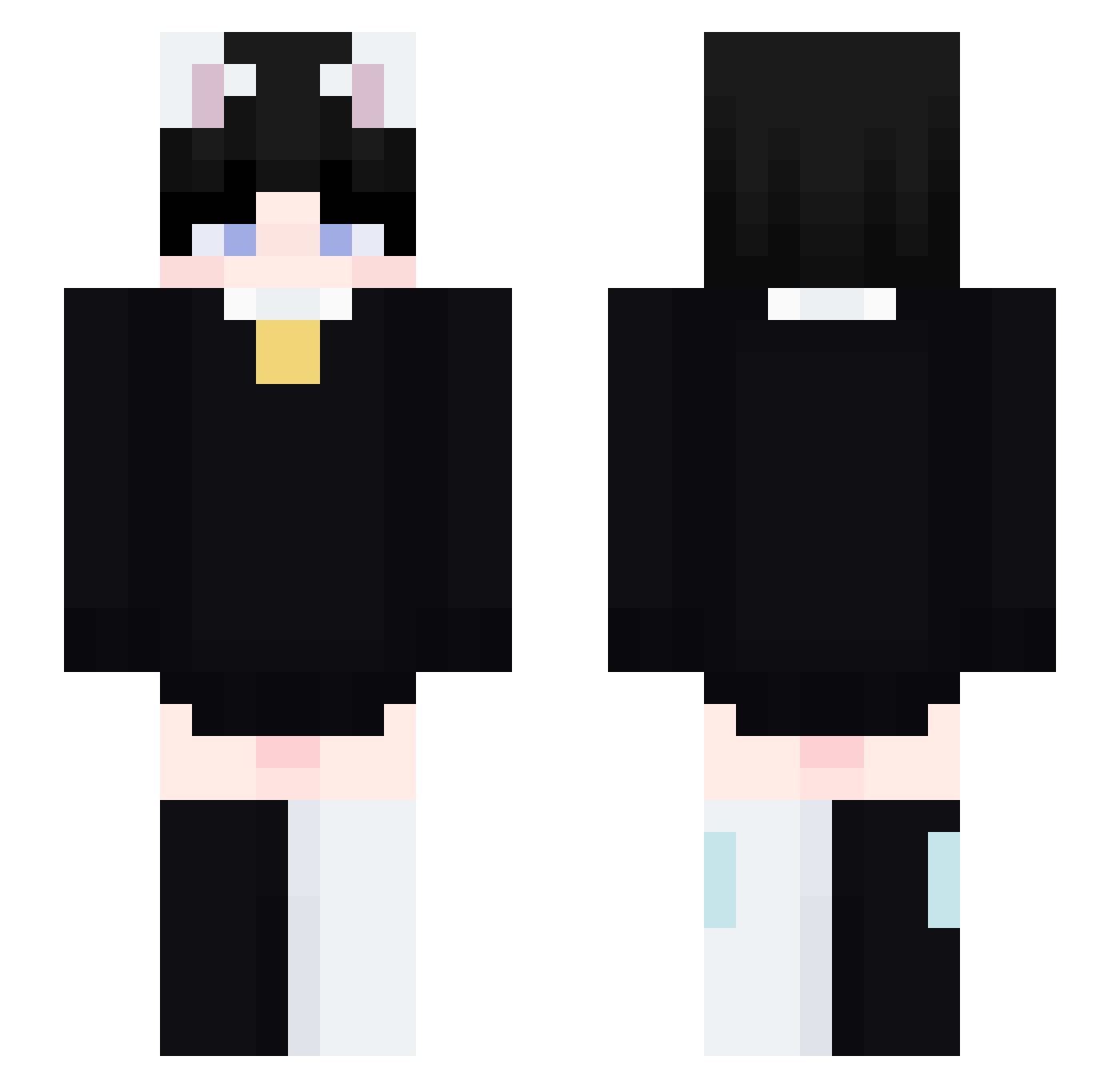 Fireflyy36 Minecraft skin, front and back view