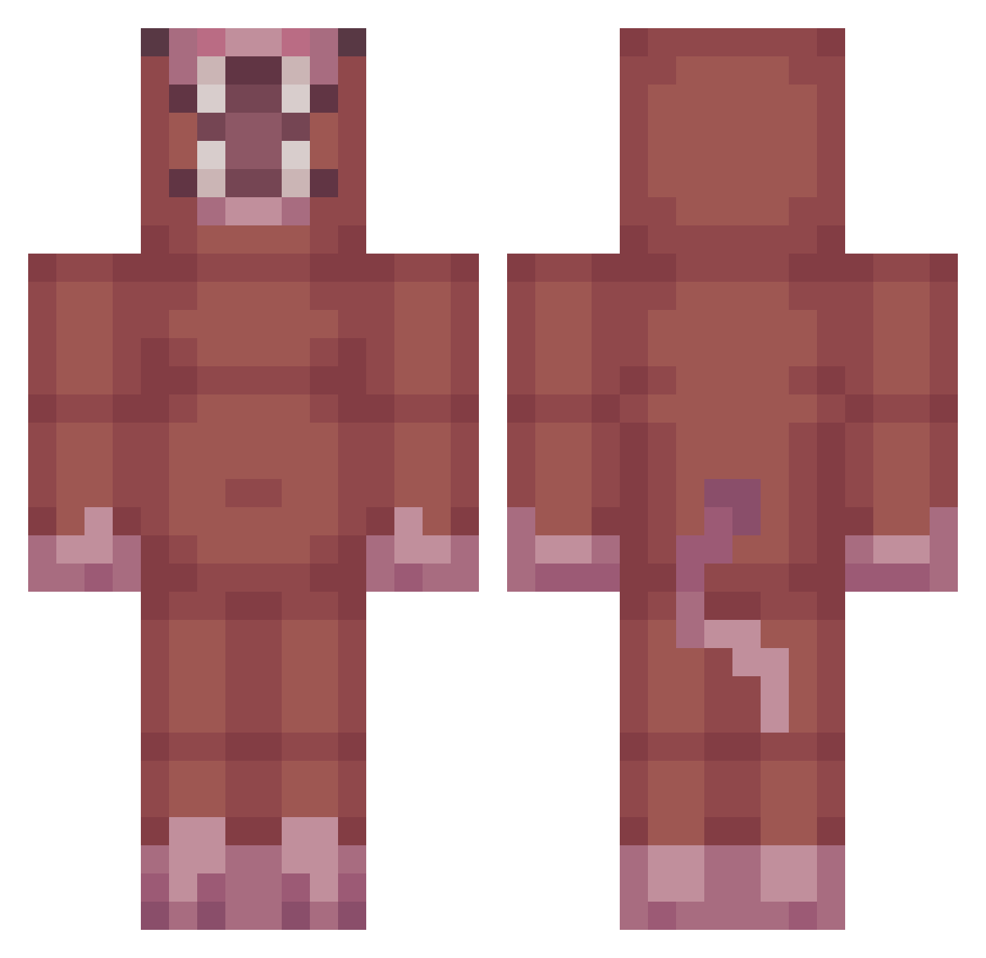 GrandpaLeg Minecraft skin, front and back view