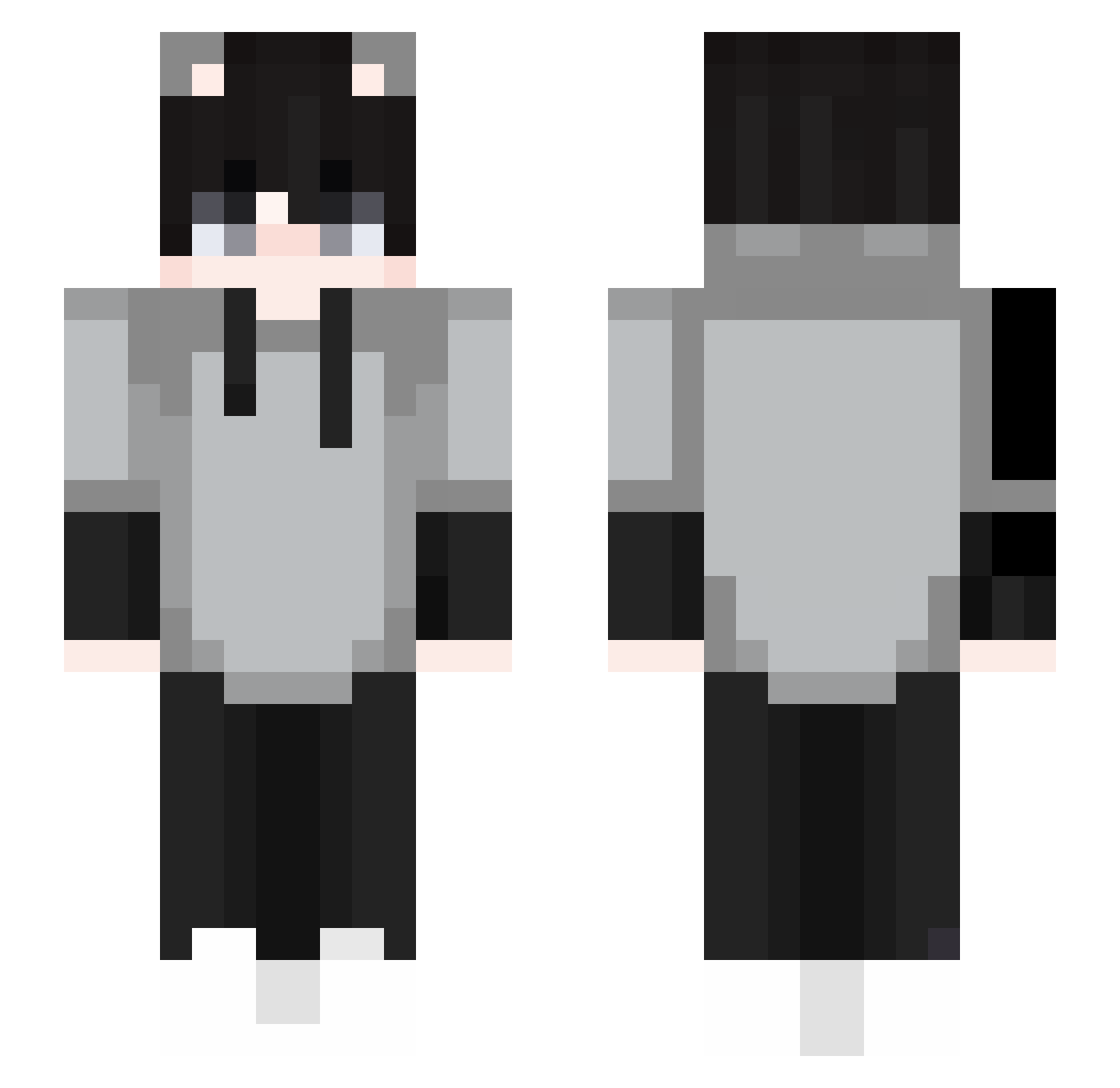 zhouyi123456 Minecraft skin, front and back view
