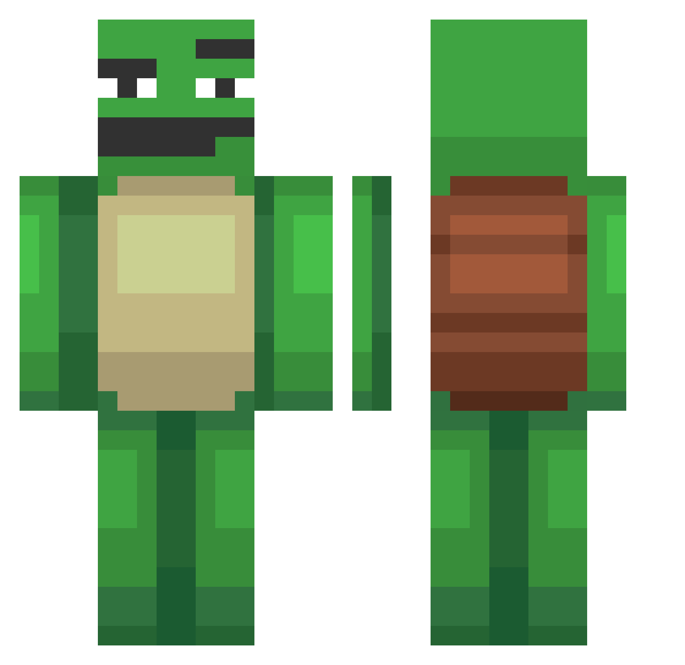 smonlink Minecraft skin, front and back view