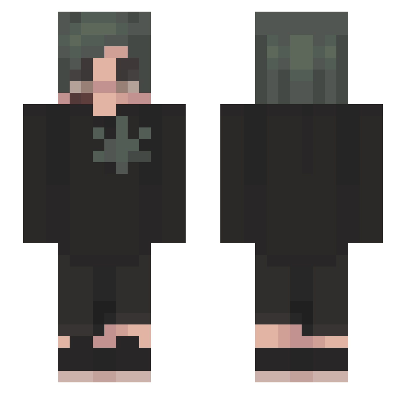 MrMargwa Minecraft skin, front and back view