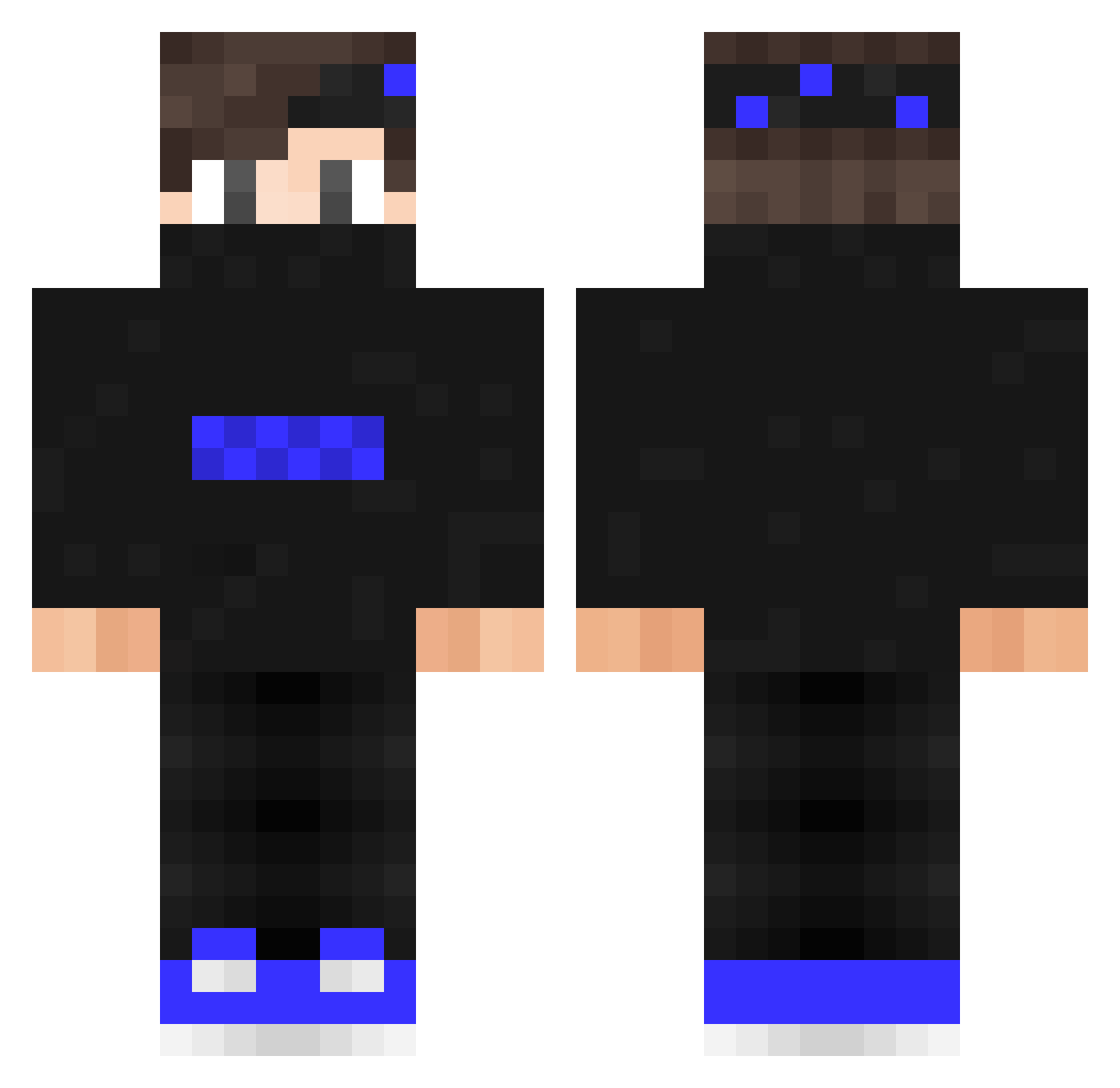 Smiliboxx Minecraft skin, front and back view
