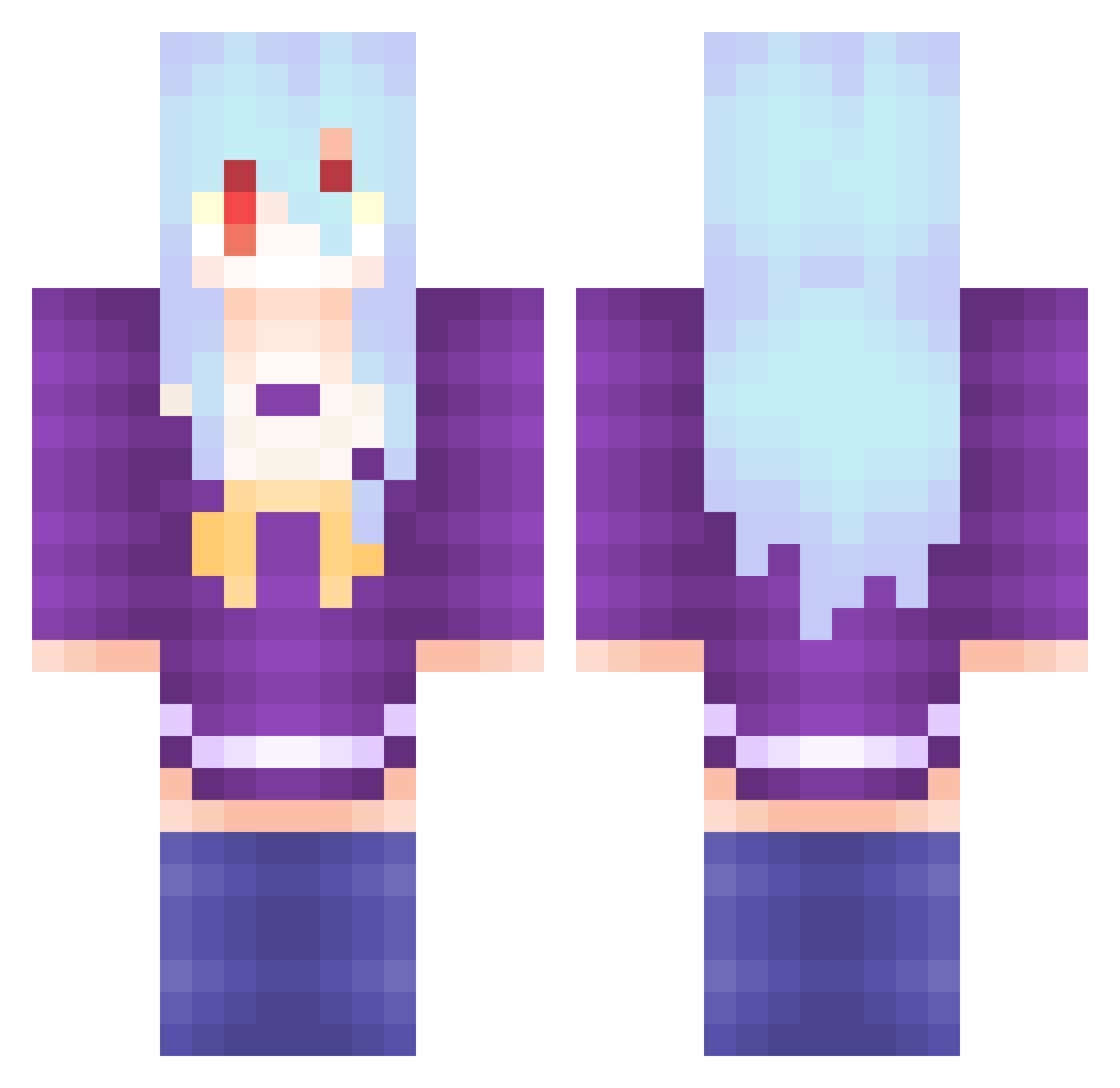 Cristine Minecraft skin, front and back view