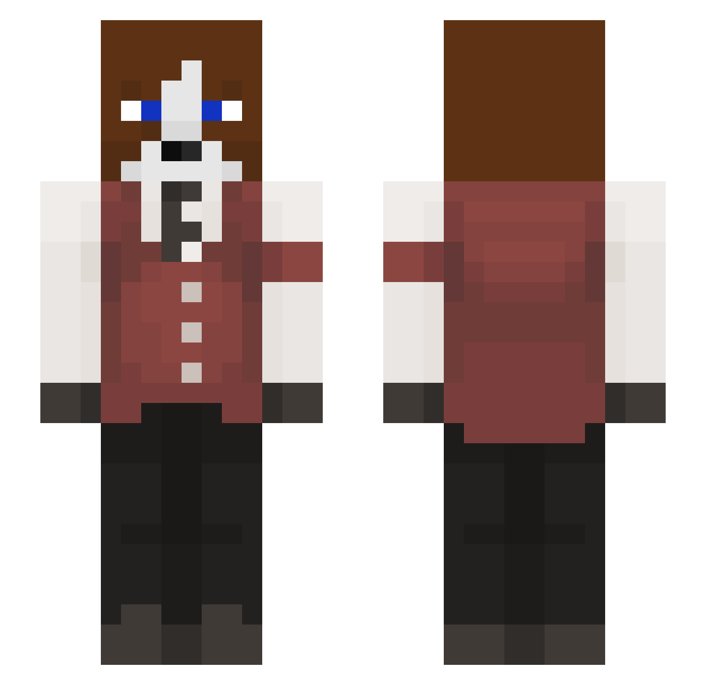 NovaTheBeagle01 Minecraft skin, front and back view