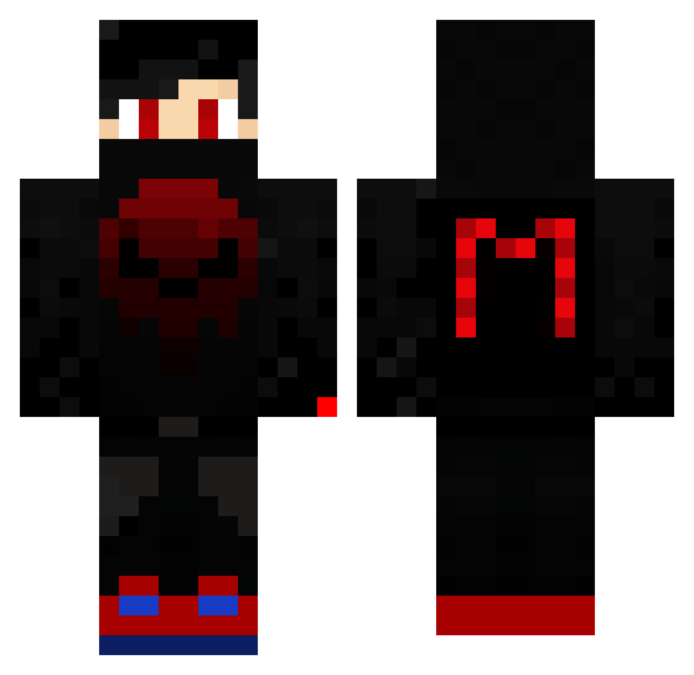 siryakary Minecraft skin, front and back view