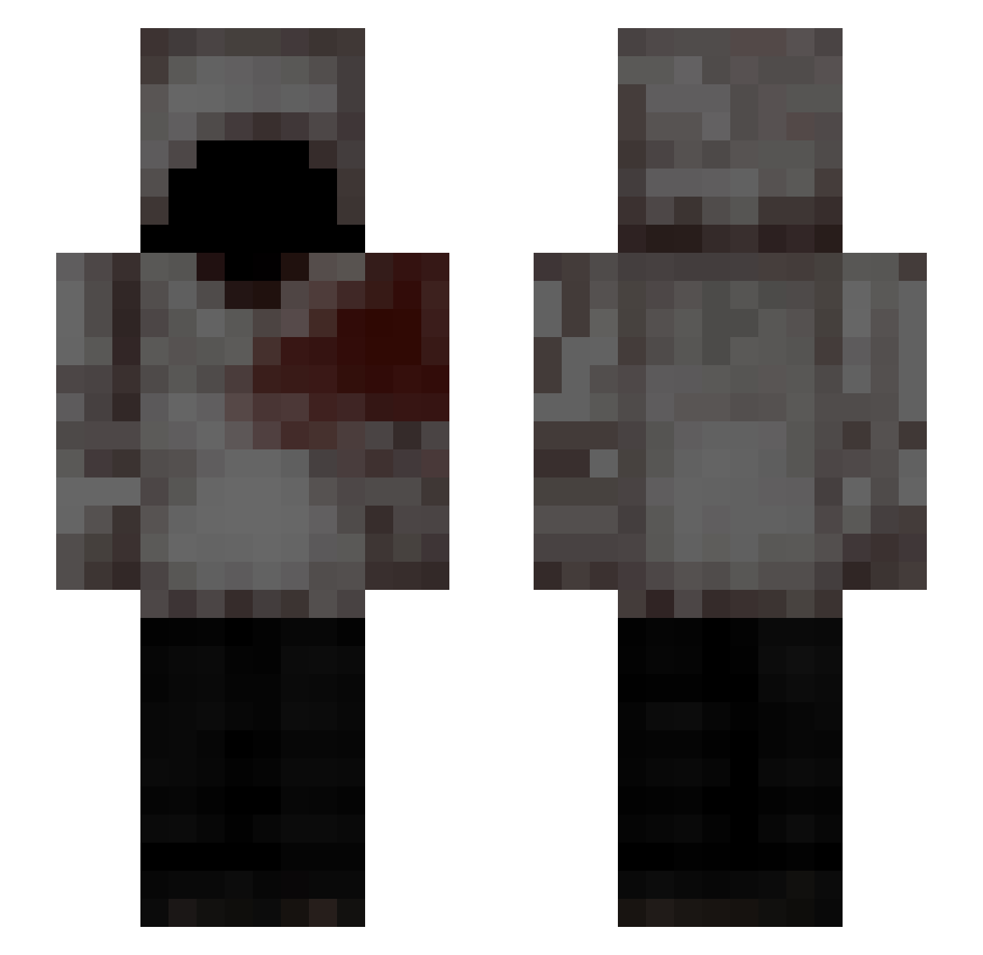FemboyLT2 Minecraft skin, front and back view