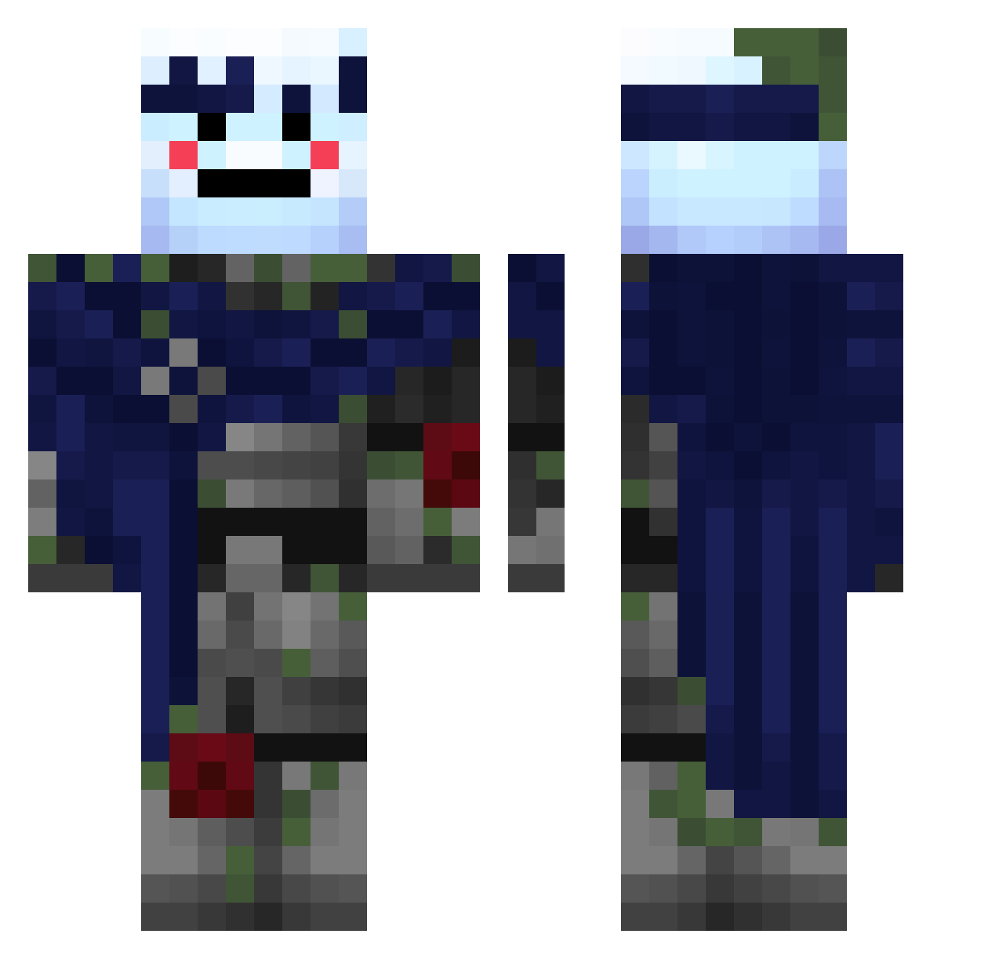 iStyleHuntxr Minecraft skin, front and back view