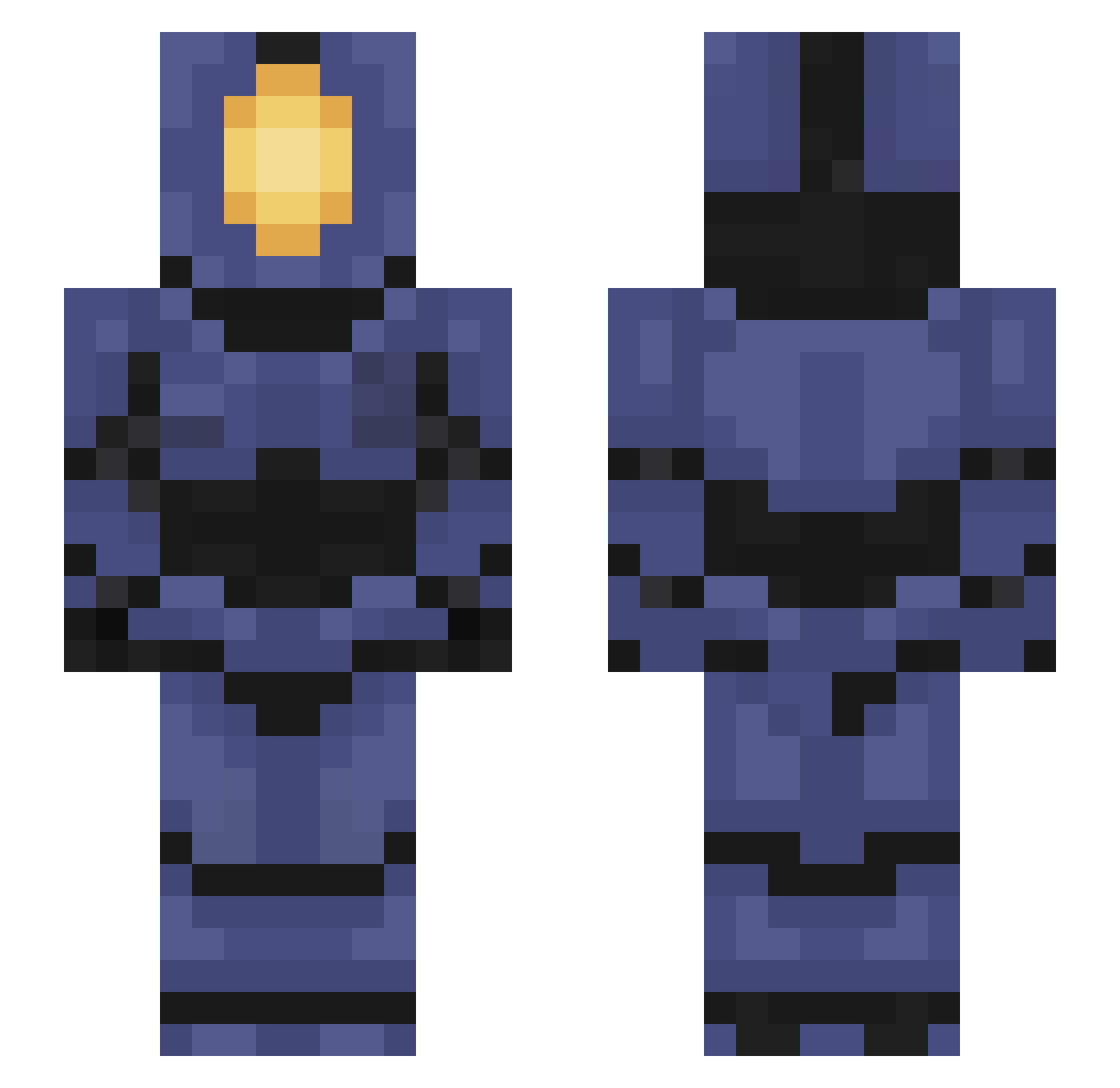 Napal Minecraft skin, front and back view