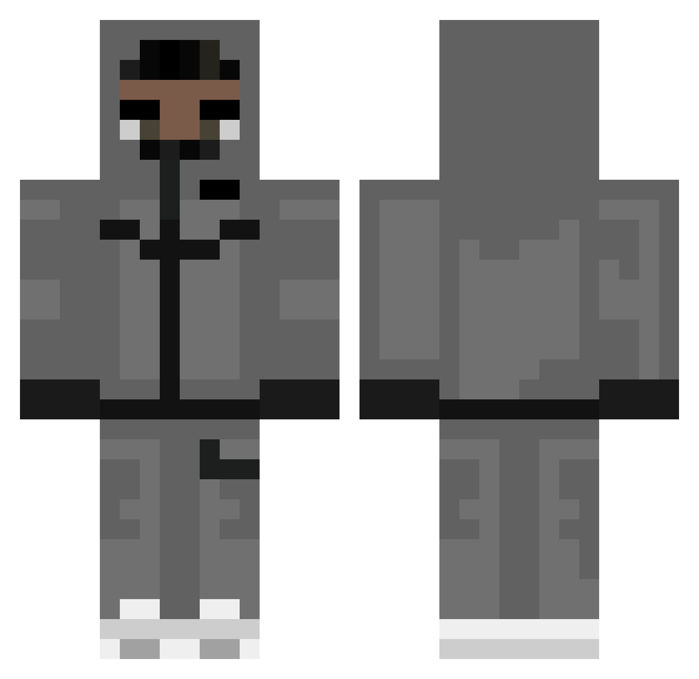 Izanuma96 Minecraft skin, front and back view