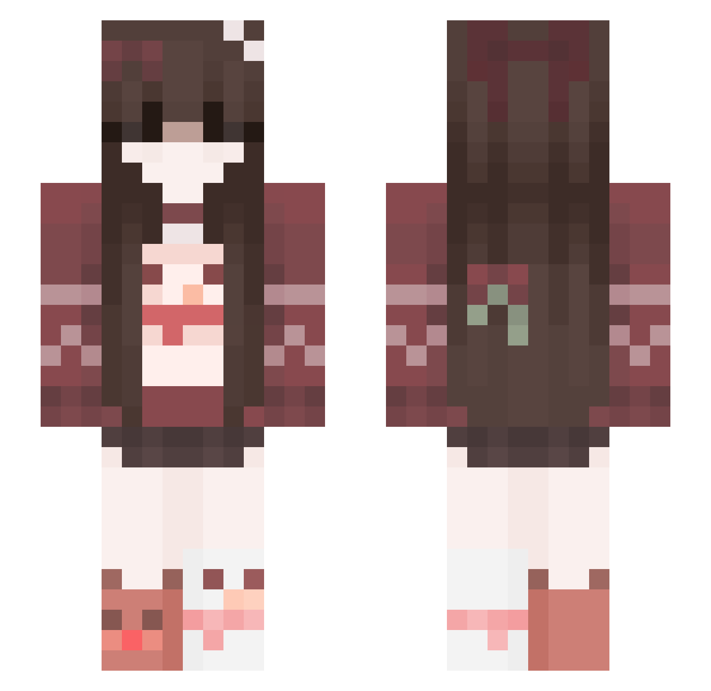 smoothysm Minecraft skin, front and back view