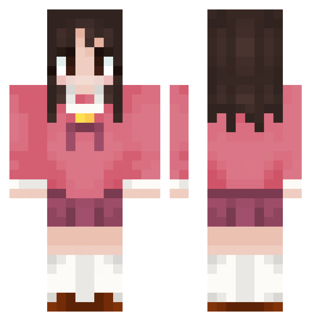 thequietkid_mp3 Minecraft skin, front and back view